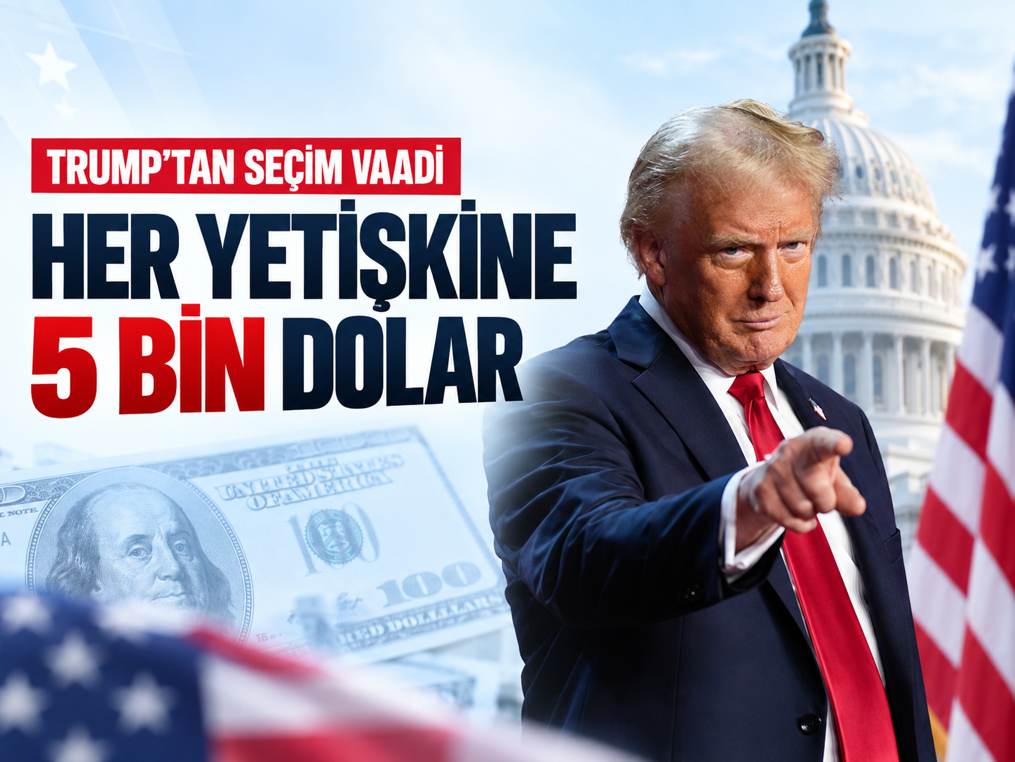 Trump’tan seçim rüşveti: Cumhuriyetçiler kazanırsa her yetişkine 5 bin dolar