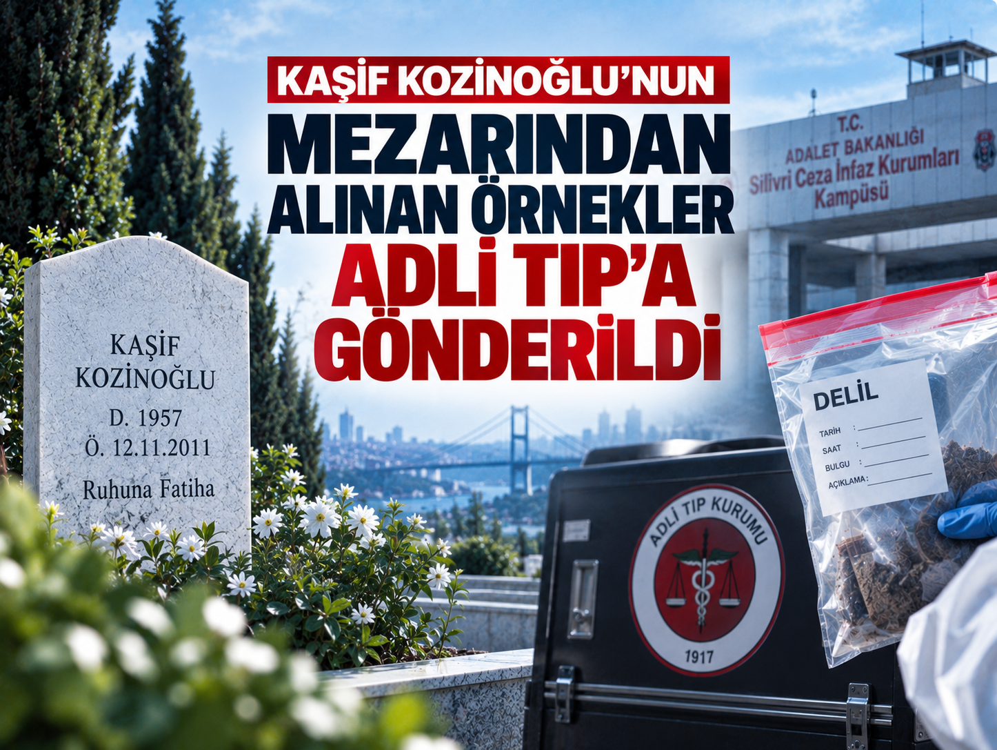 Kaşif Kozinoğlu’nun mezarından alınan örnekler Adli Tıp’a gönderildi