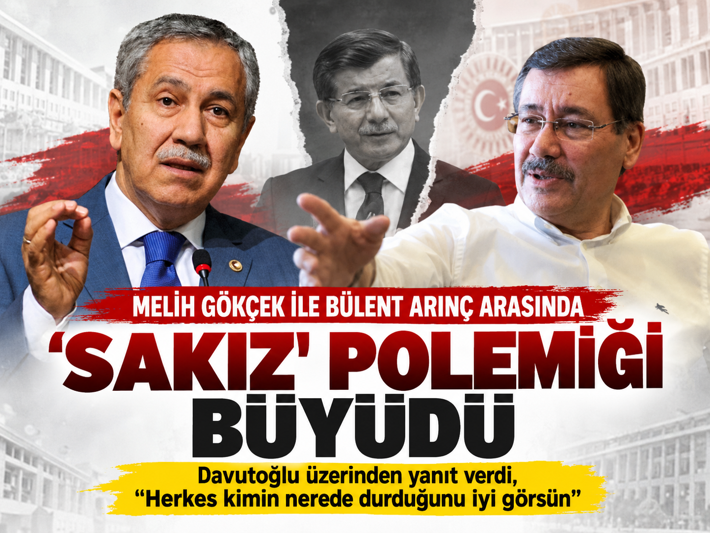 Melih Gökçek ile Bülent Arınç arasında 'sakız' polemiği büyüdü: Davutoğlu üzerinden yanıt verdi, “Herkes kimin nerede durduğunu iyi görsün”