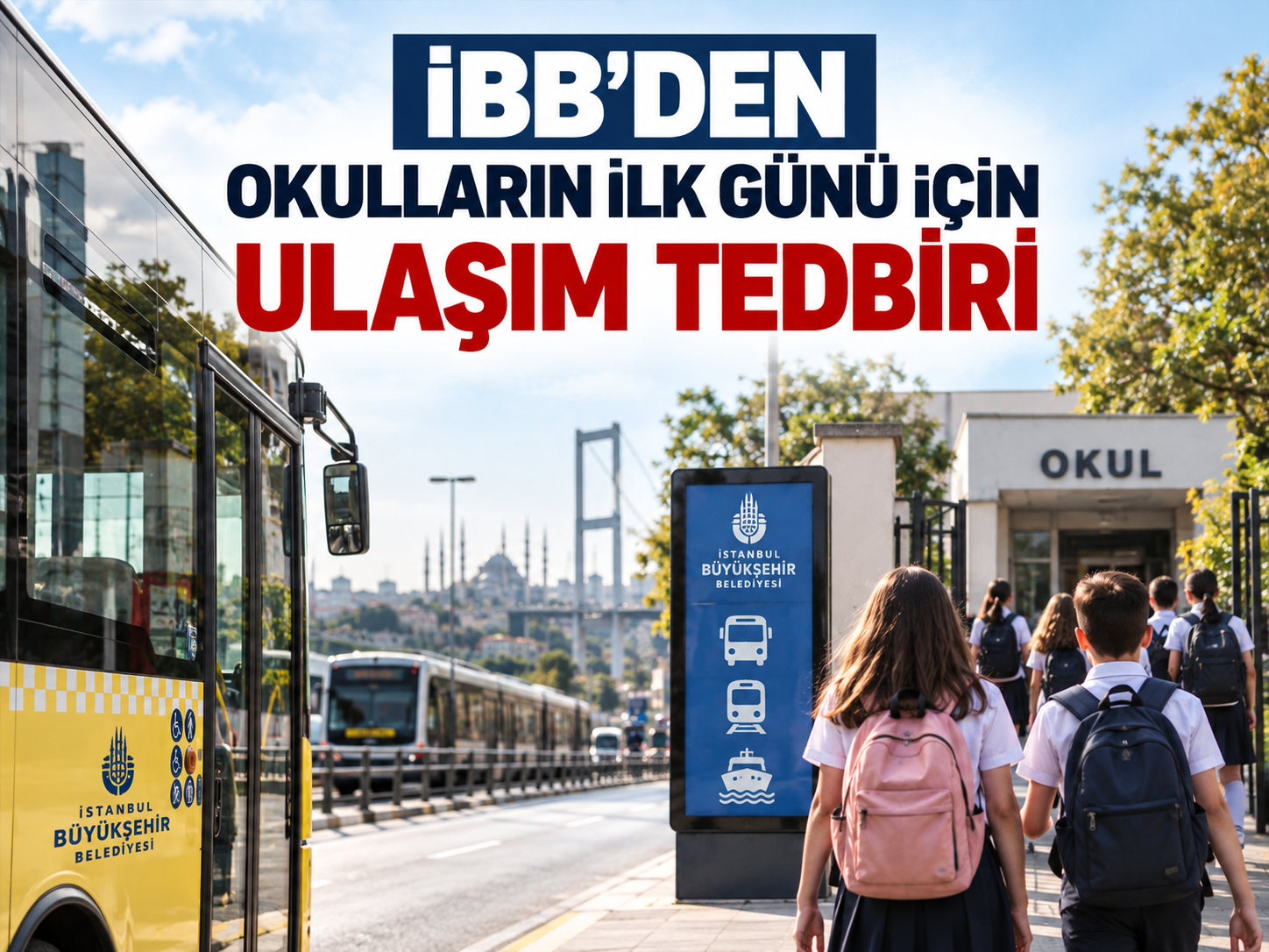 İBB'den okulların ilk günü için ulaşım tedbiri