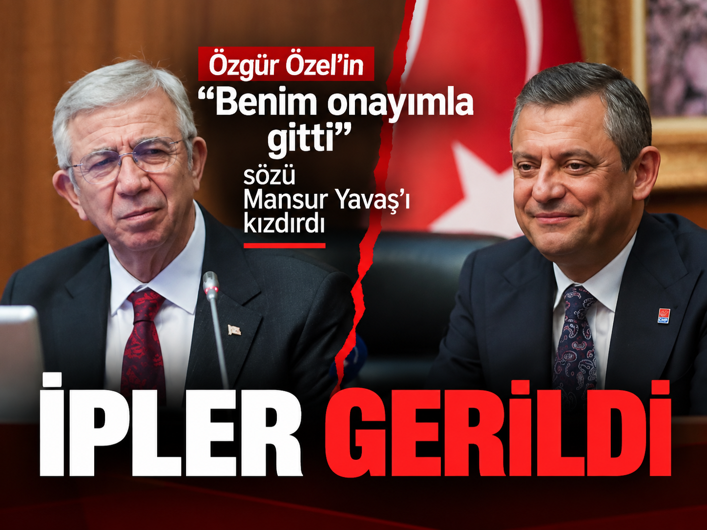 Özgür Özel’in “Benim onayımla gitti” sözü Mansur Yavaş’ı kızdırdı: İpler gerildi