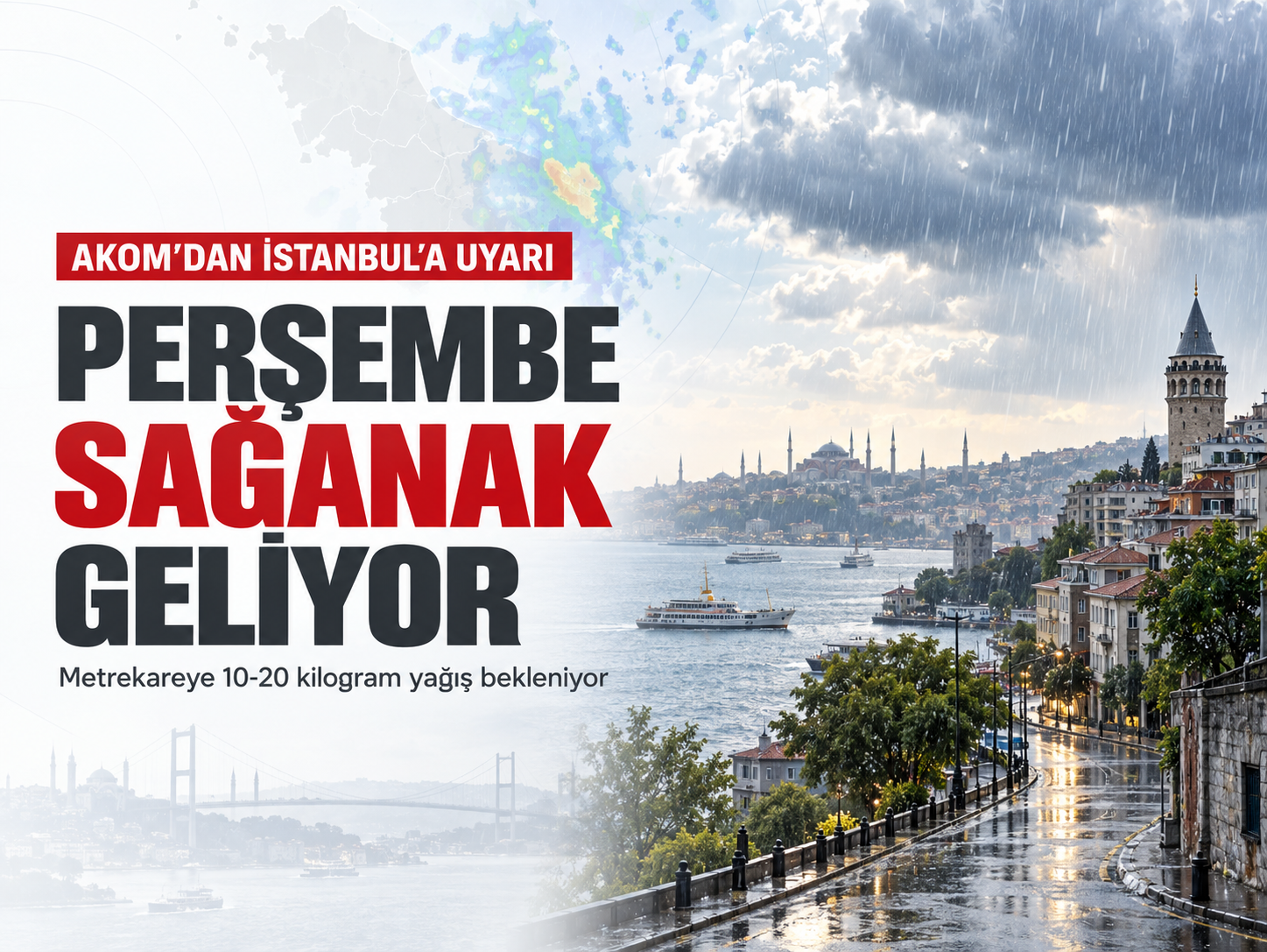 AKOM’dan perşembe günü için yağış uyarısı