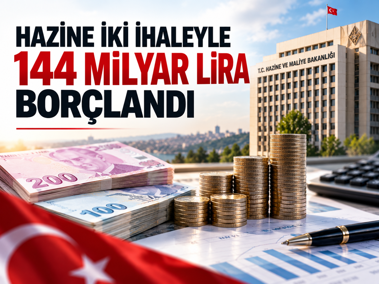 Hazine iki ihaleyle 144 milyar lira borçlandı
