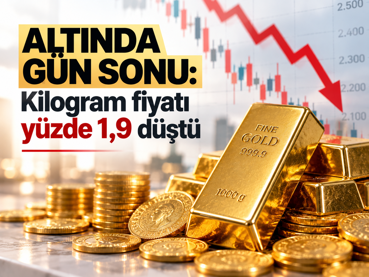 Altında gün sonu: Kilogram fiyatı yüzde 1,9 düştü