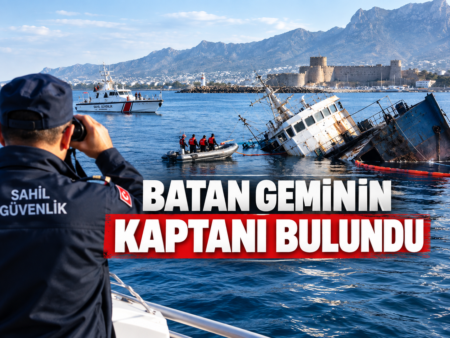 Batan geminin kaptanı bulundu