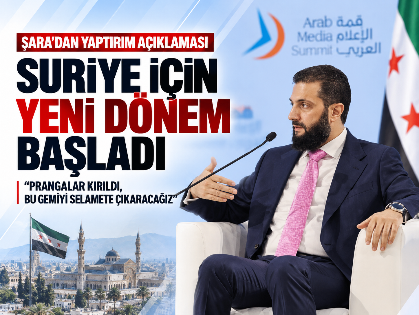 Şara’dan Erdoğan’a yaptırım teşekkürü: Suriye yeniden doğdu