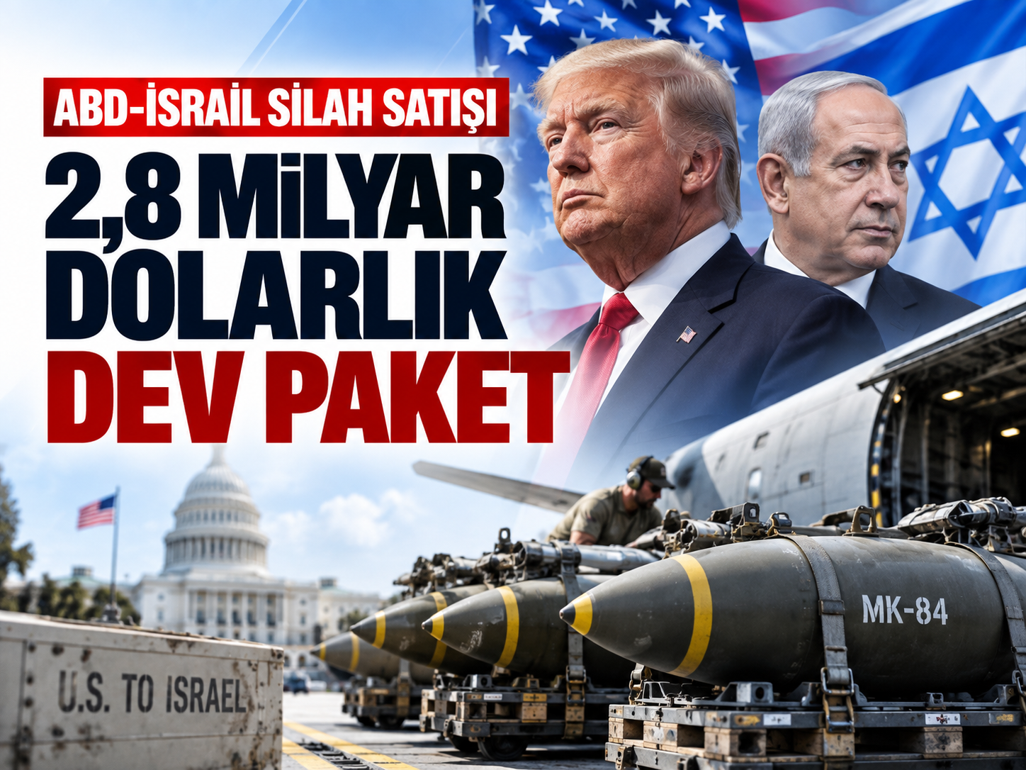 Trump’tan İsrail’e dev sevkiyat! Tam 40 bin bomba satılacak