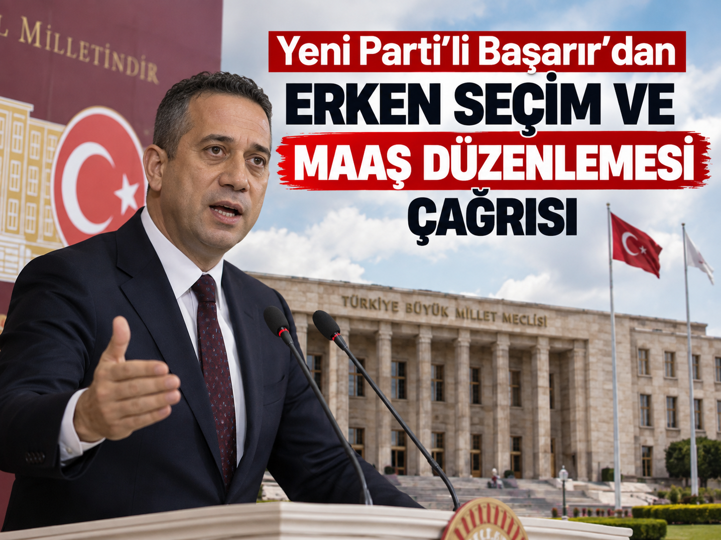 Yeni Parti'li Başarır'dan erken seçim ve maaş düzenlemesi çağrısı