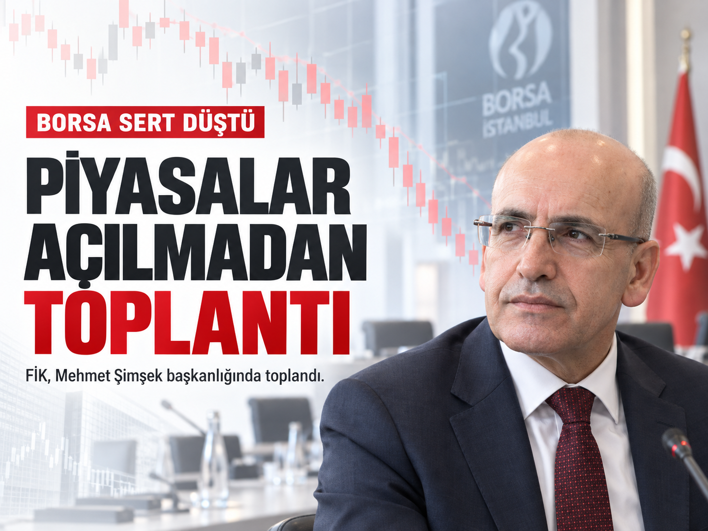 Borsadaki sert düşüş sonrası Şimşek başkanlığında toplantı
