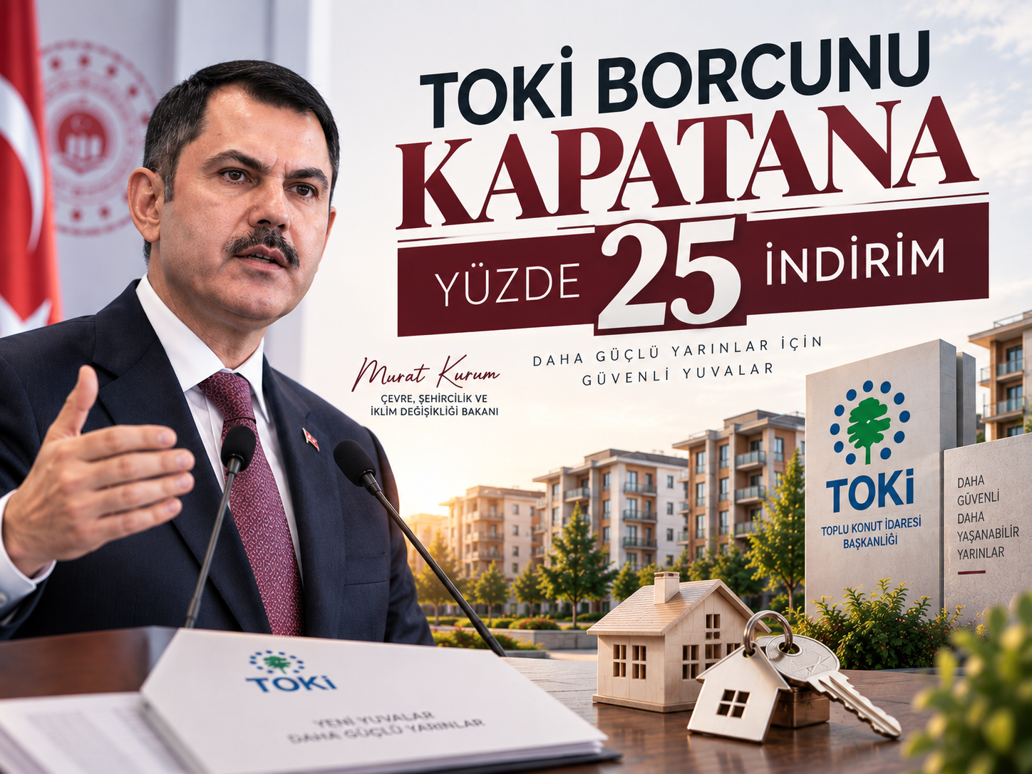 TOKİ borcunu kapatana yüzde 25 indirim