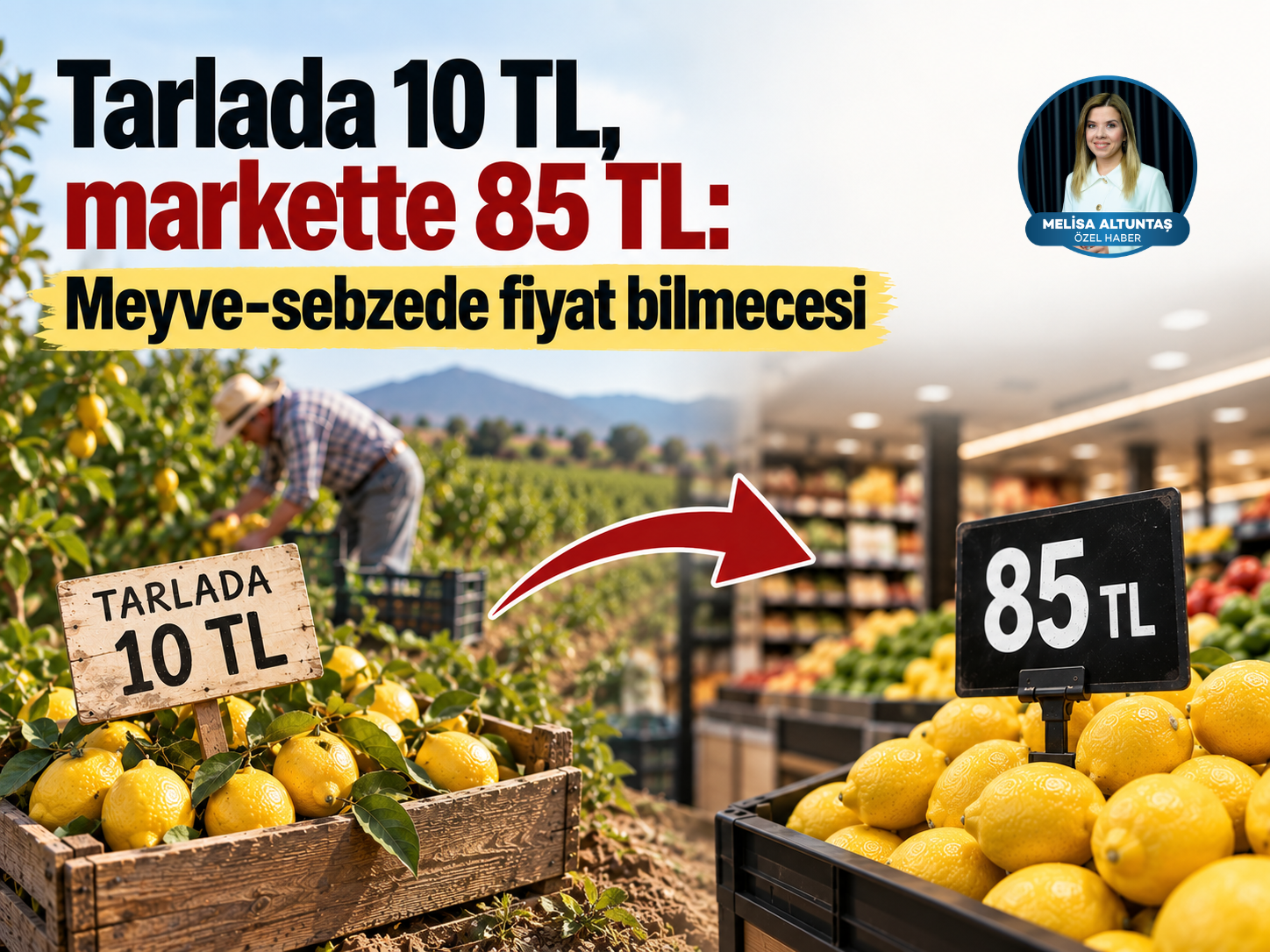 Tarlada 10 TL, markette 85 TL: Meyve-sebzede fiyat bilmecesi