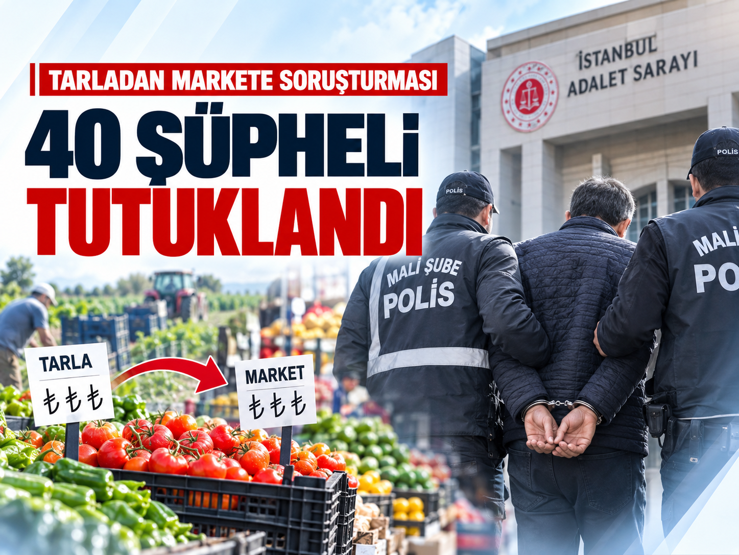 “Tarladan markete fiyat yolculuğu” dosyasında 40 tutuklama
