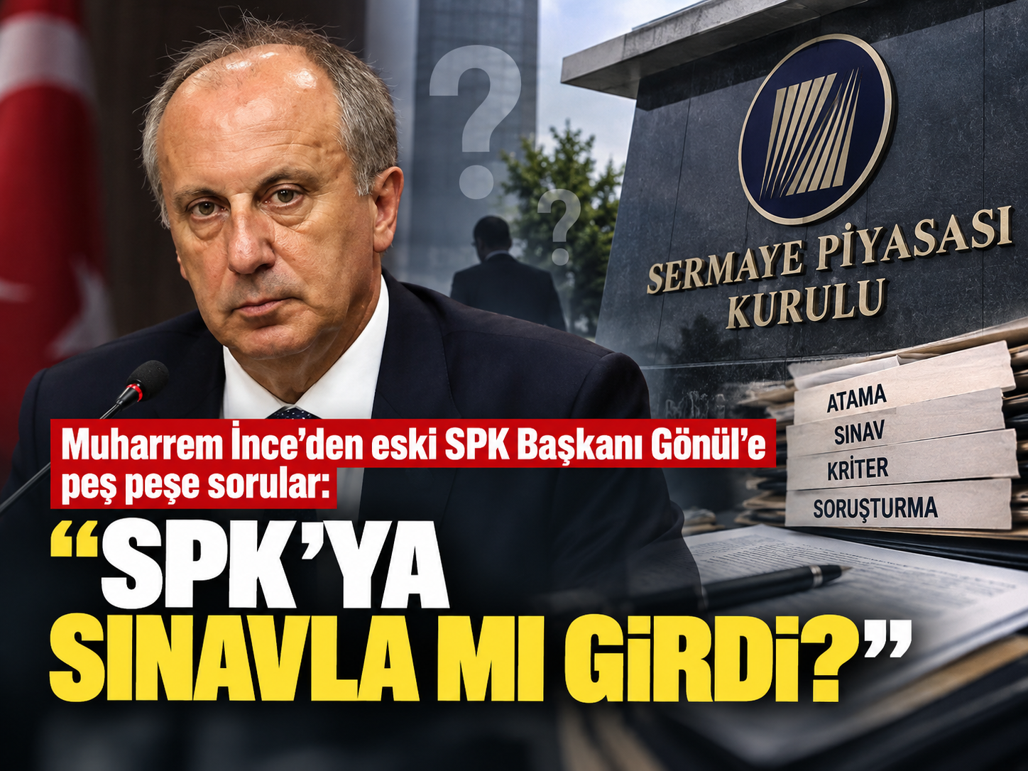 Muharrem İnce’den eski SPK Başkanı Gönül’e peş peşe sorular: “SPK’ya sınavla mı girdi?”