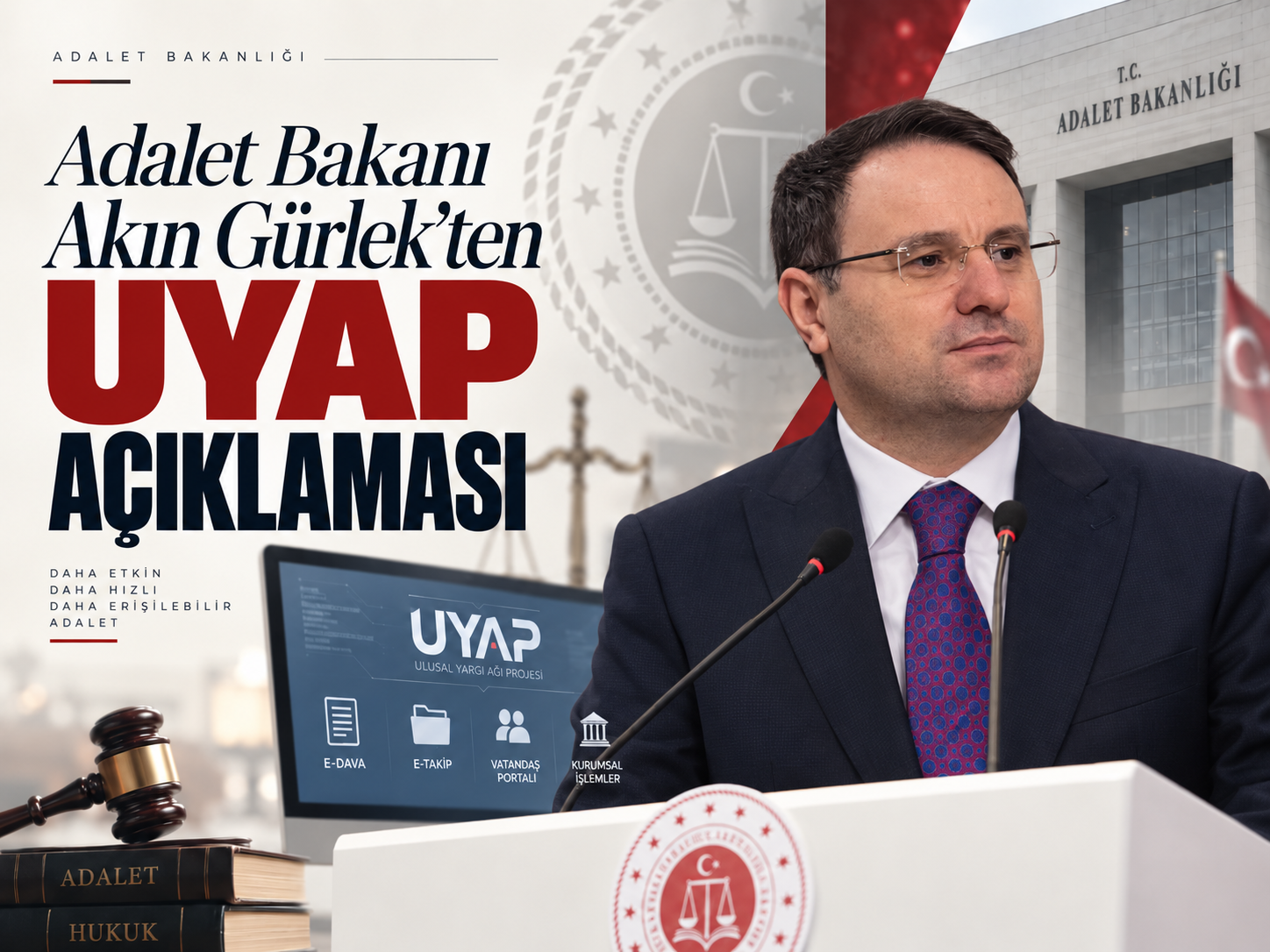 Adalet Bakanı Akın Gürlek’ten UYAP açıklaması