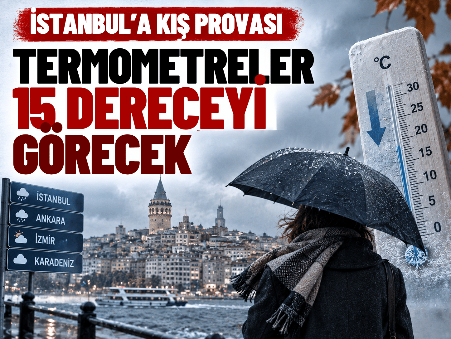 İstanbul’a iki günlük kış geliyor! Sıcaklık sert düşecek