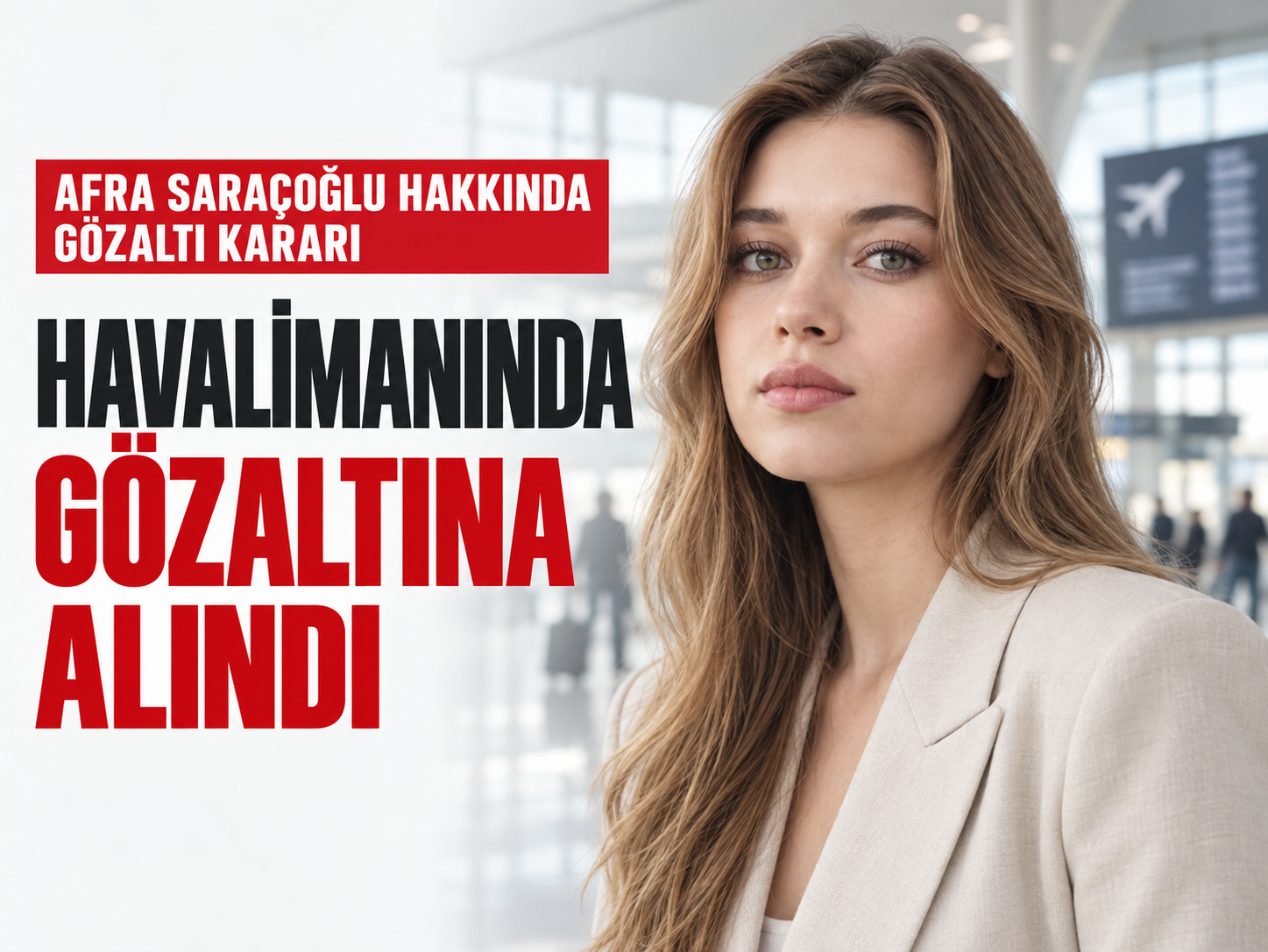 Afra Saraçoğlu havalimanında gözaltına alındı