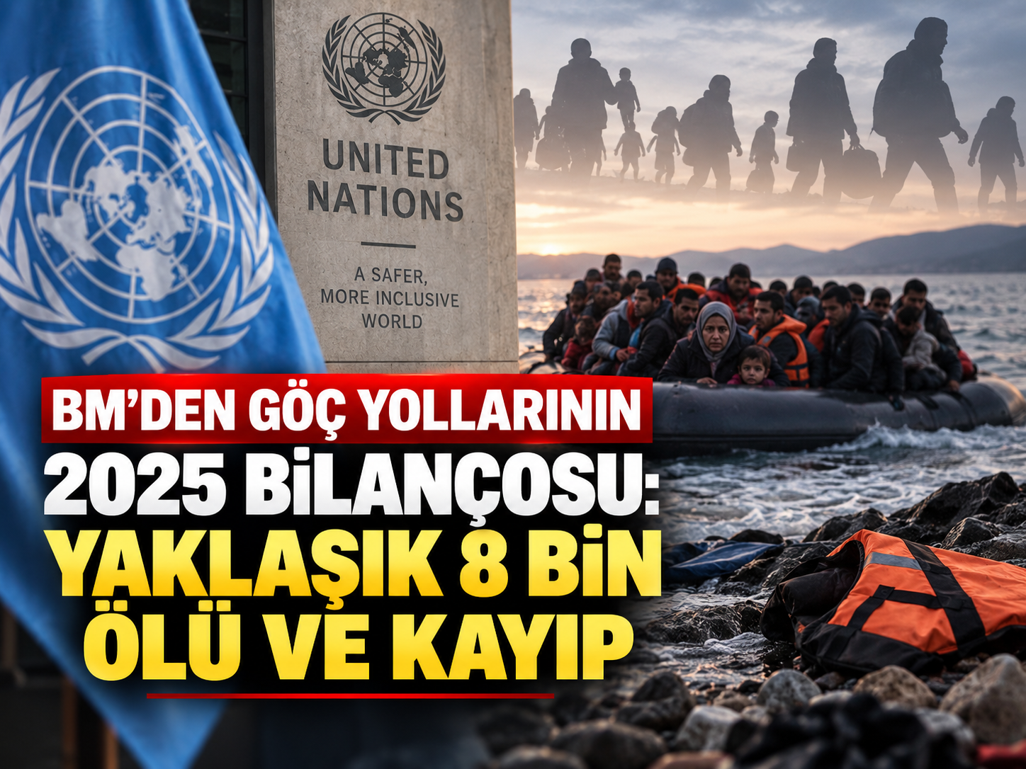 BM'den göç yollarının 2025 bilançosu: Yaklaşık 8 bin ölü ve kayıp