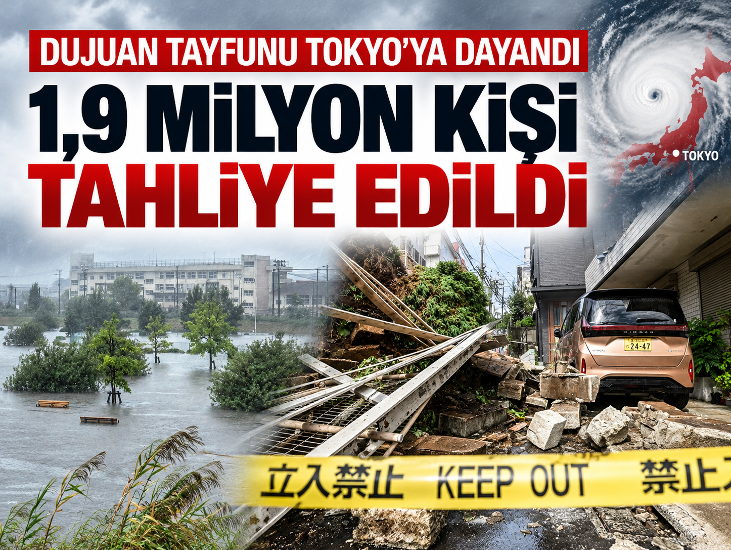 Japonya’yı Dujuan tayfunu vurdu! 2 kişi hayatını kaybetti