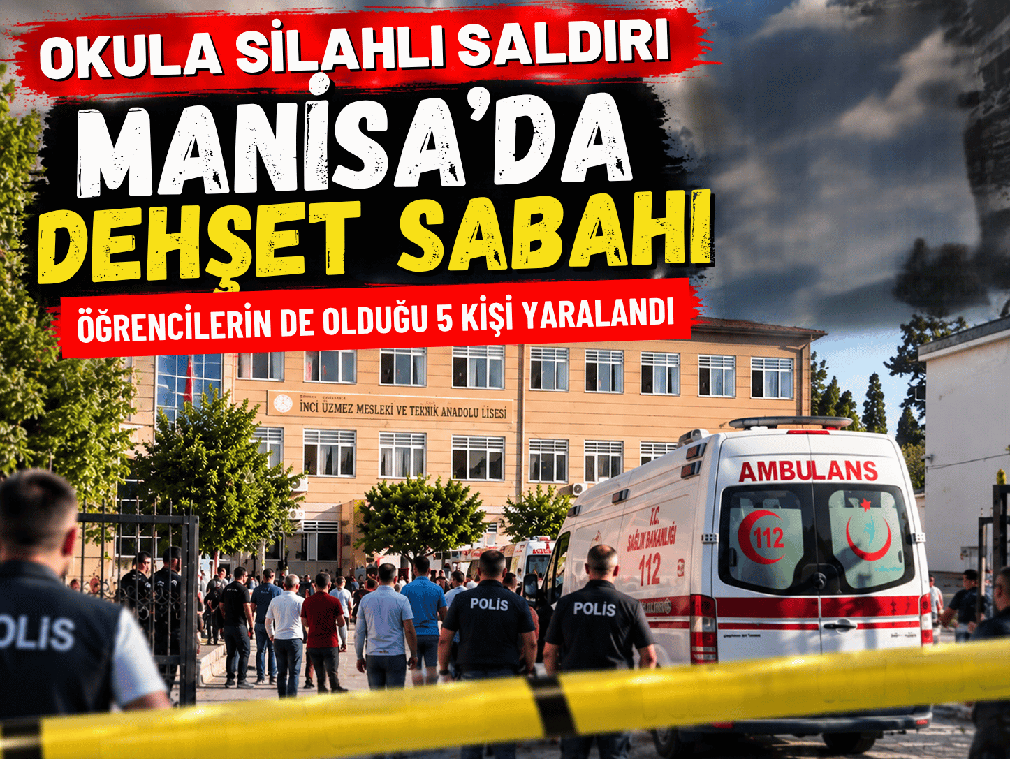 Manisa’da okul önünde silah sesleri! Çok sayıda yaralı