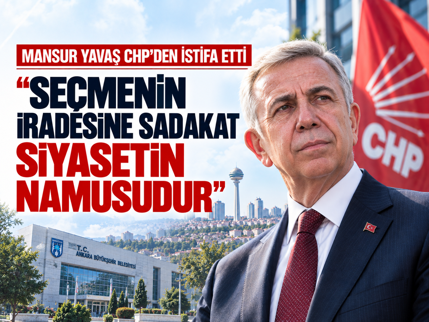 ABB Başkanı Mansur Yavaş CHP'den istifa etti!