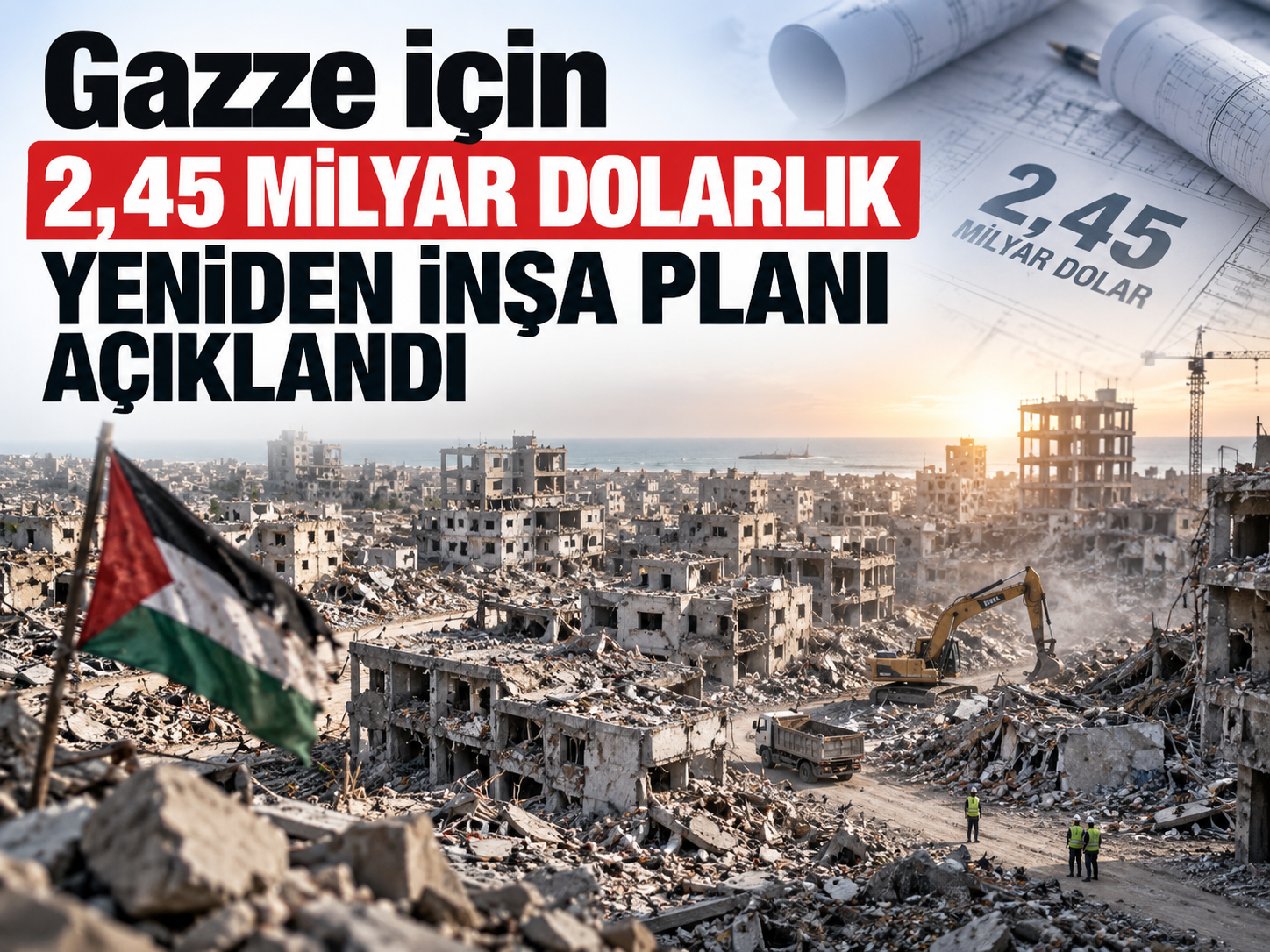 Gazze için 2,45 milyar dolarlık yeniden inşa planı açıklandı