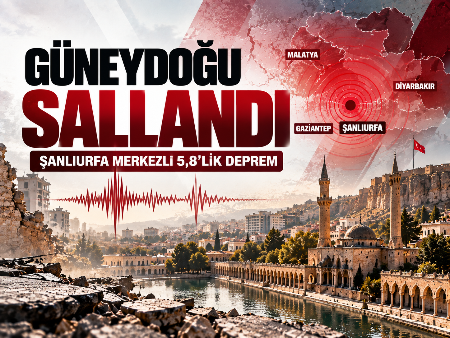 Şanlıurfa, Gaziantep, Malatya ve Diyarbakır sallandı