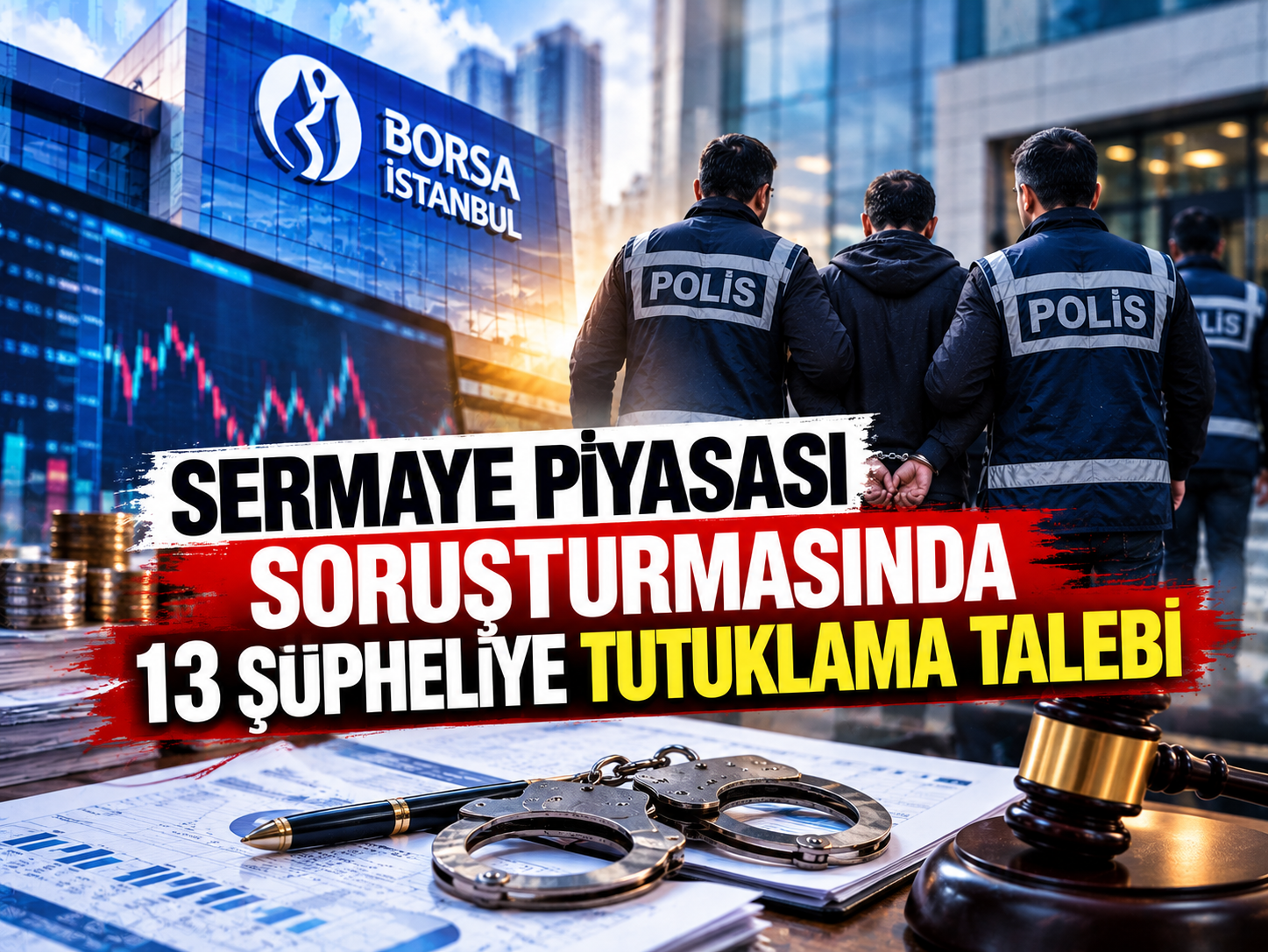 Sermaye piyasası soruşturmasında 13 şüpheliye tutuklama talebi