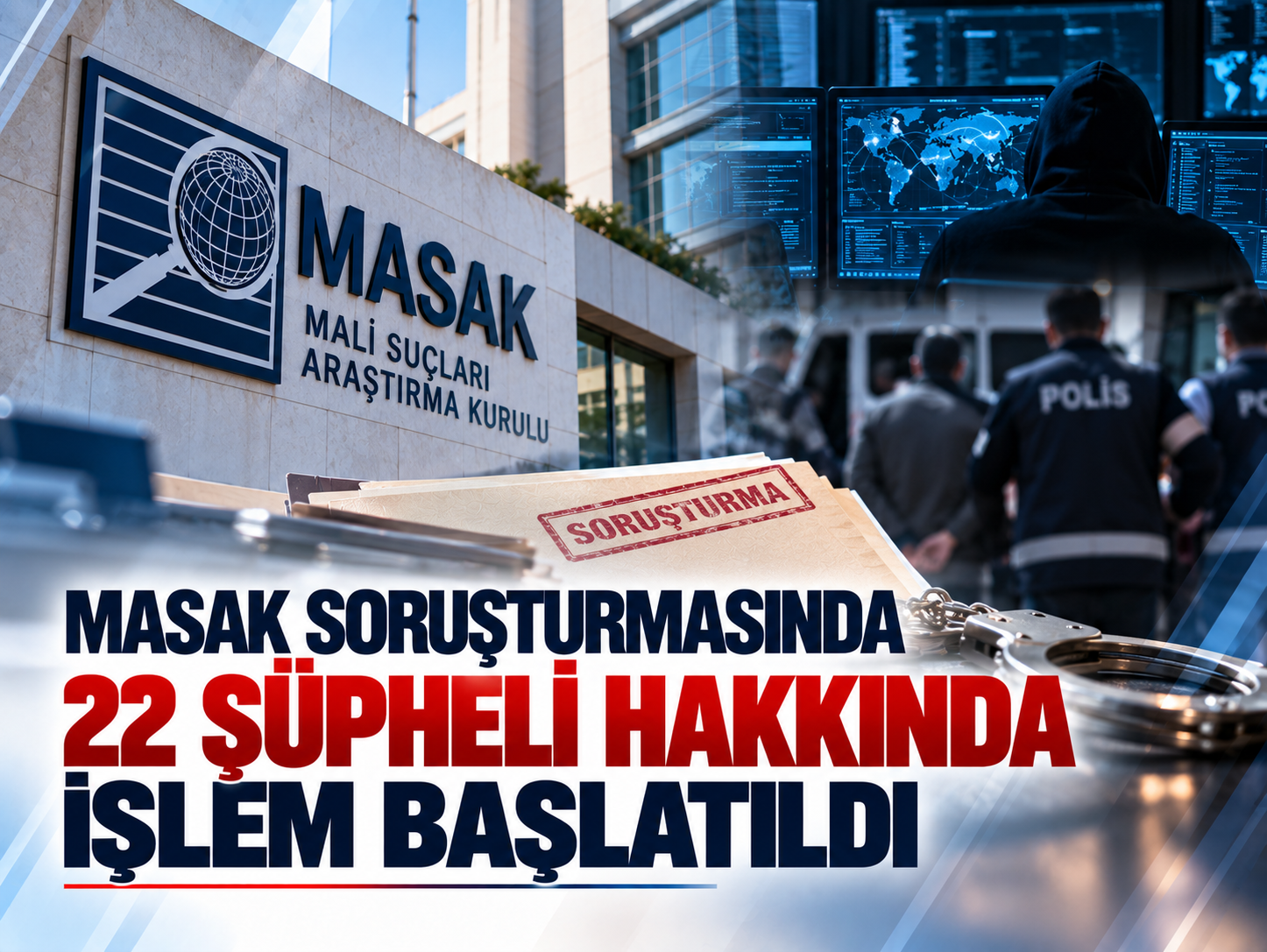 MASAK soruşturmasında 22 şüpheli hakkında işlem