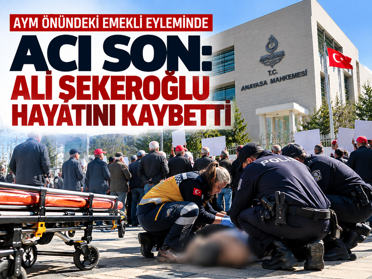 AYM önündeki emekli eyleminde acı son: Ali Şekeroğlu hayatını kaybetti