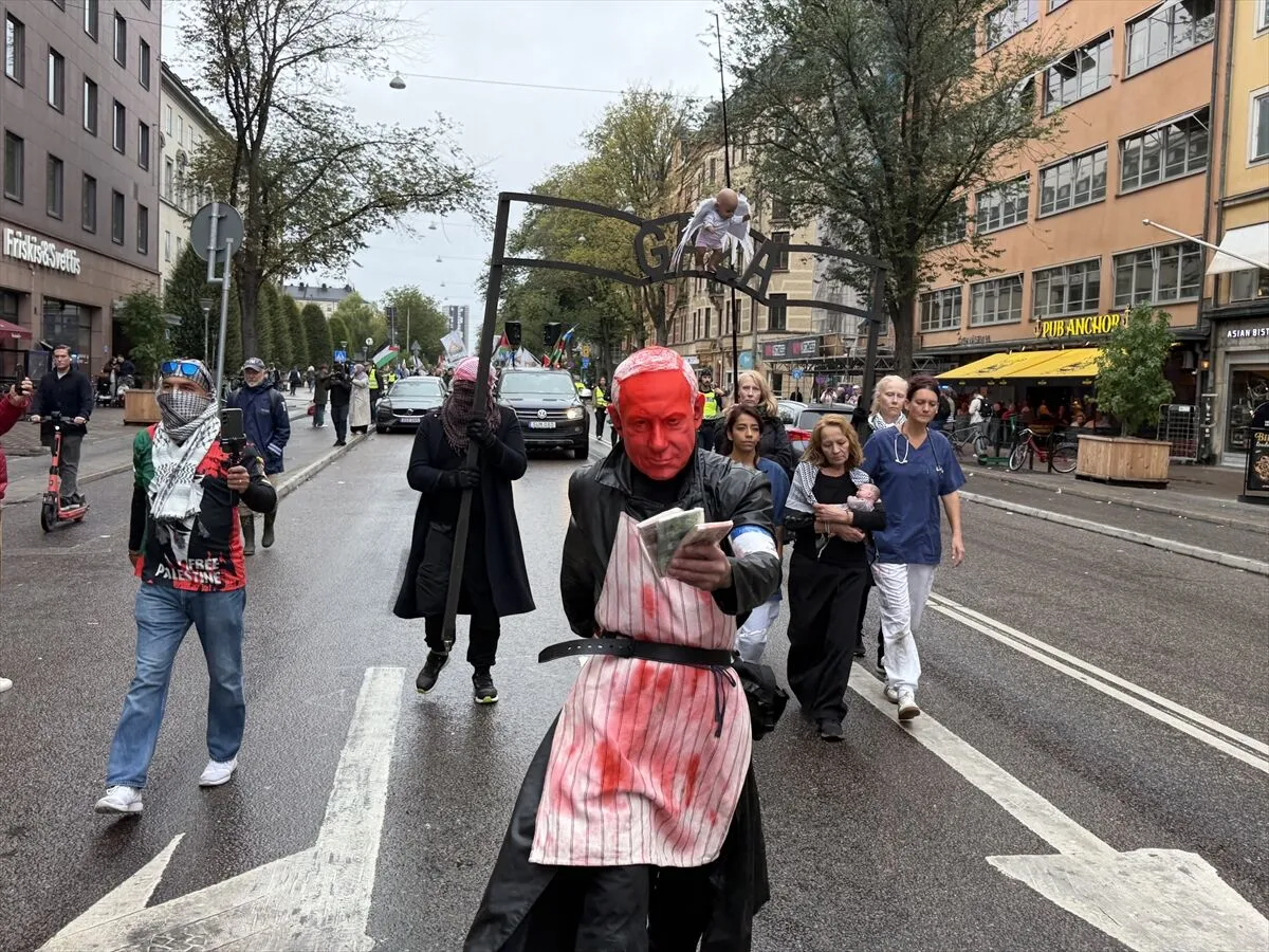 Stockholm’de Gazze protestosu: Göstericiler İsveç Parlamentosu’na yürüdü