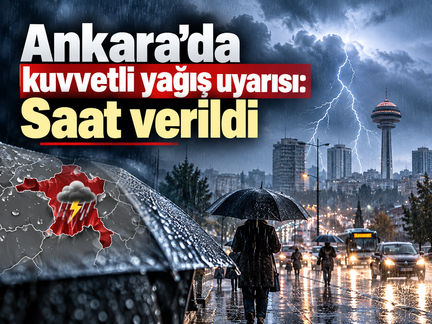 Ankara'da kuvvetli yağış uyarısı: Saat verildi