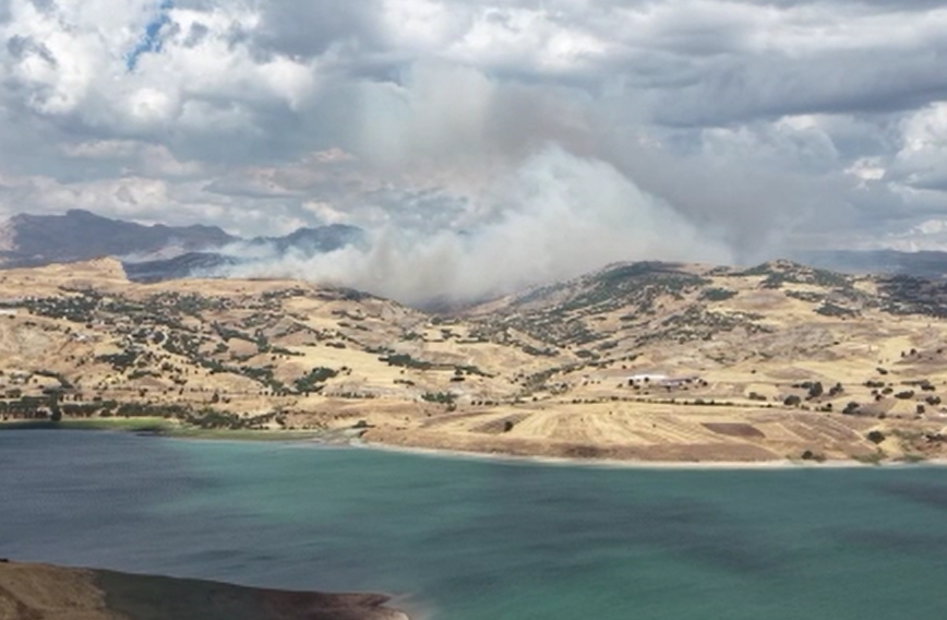 Tunceli'de örtü yangını: Ekipler alevlere müdahale ediyor