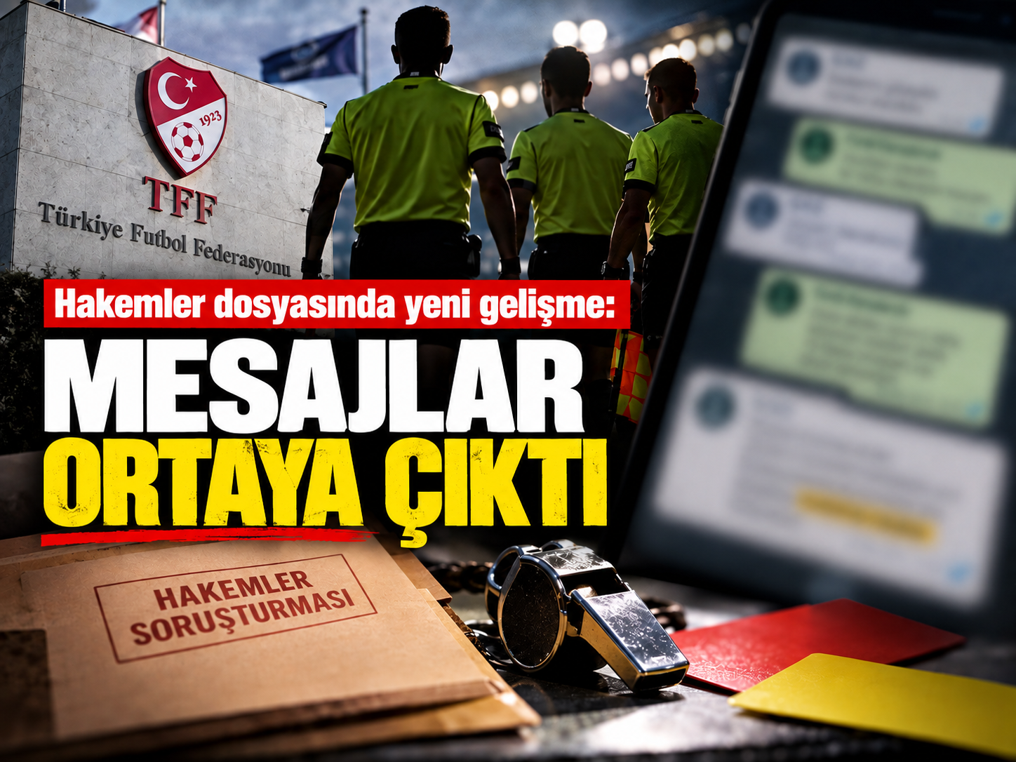 Hakemler dosyasında yeni gelişme: Mesajlar ortaya çıktı