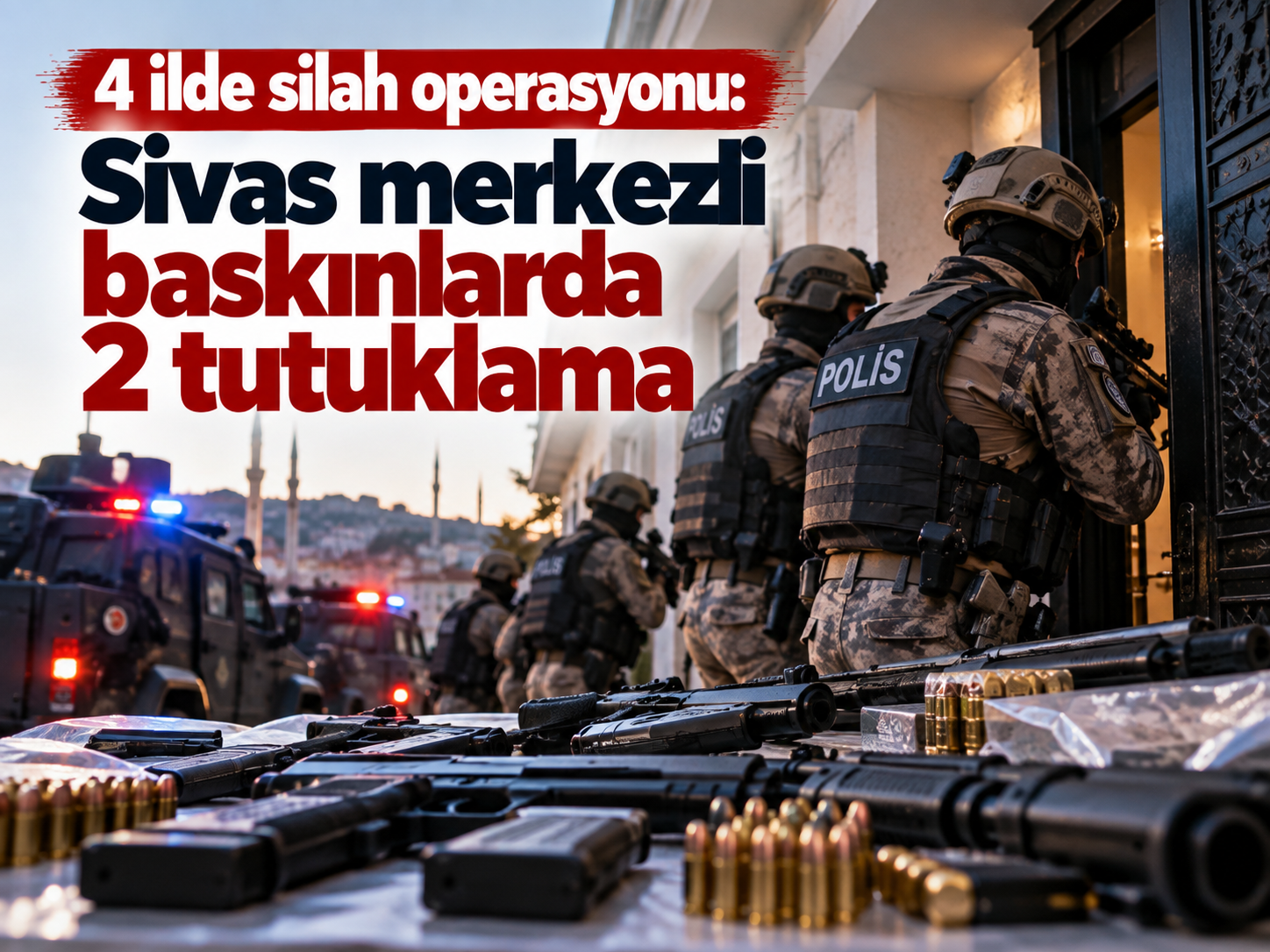 4 ilde silah operasyonu: Sivas merkezli baskınlarda 2 tutuklama