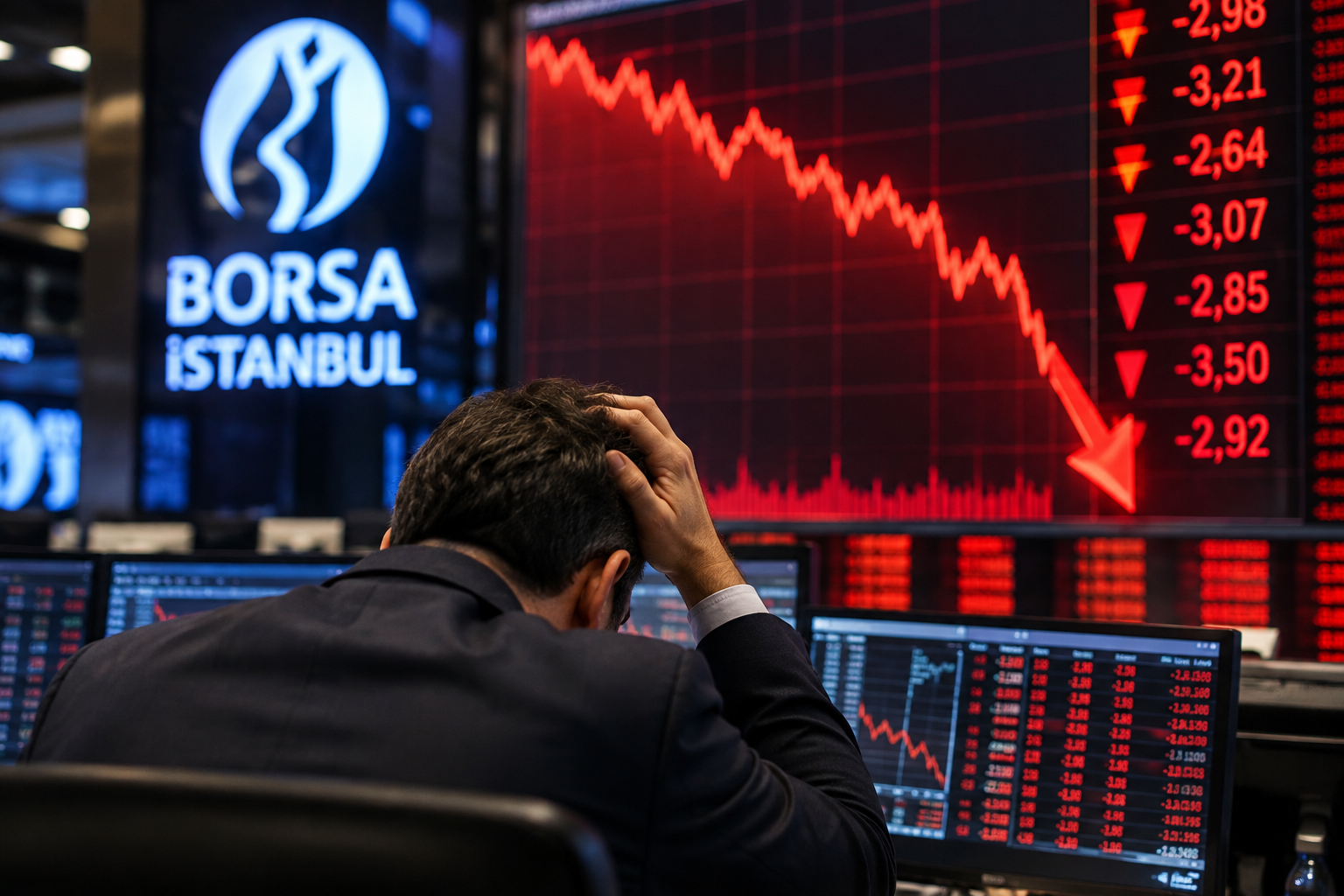 Borsa üst üste ikinci günü de düşüşle tamamladı