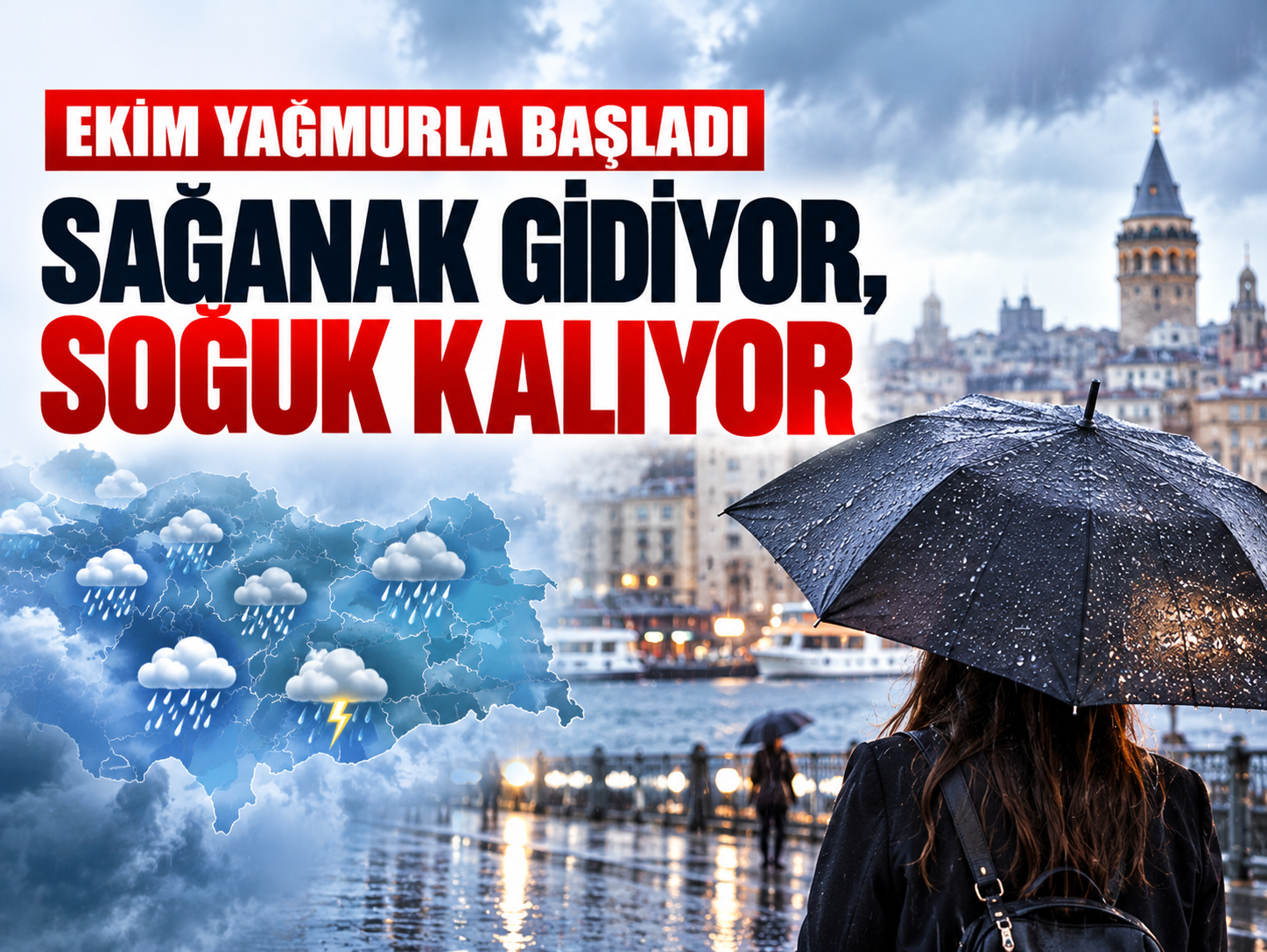 Meteoroloji tarih verdi: İstanbul’da sağanak o gün sona erecek