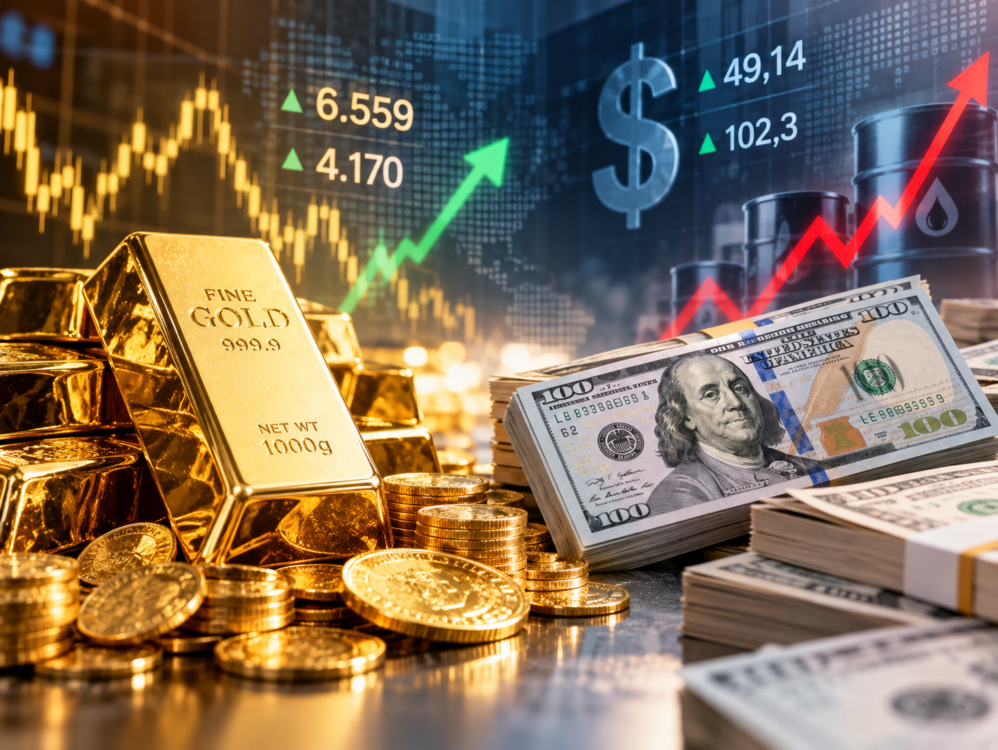 Piyasalar hareketli: Altın geriledi, dolar yükseldi