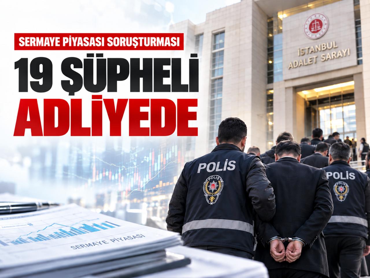 Sermaye piyasası işlemleri soruşturmasında 19 şüpheli adliyede