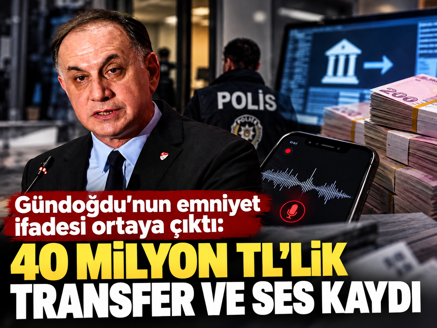 Gündoğdu'nun emniyet ifadesi ortaya çıktı: 40 milyon TL'lik transfer ve ses kaydı