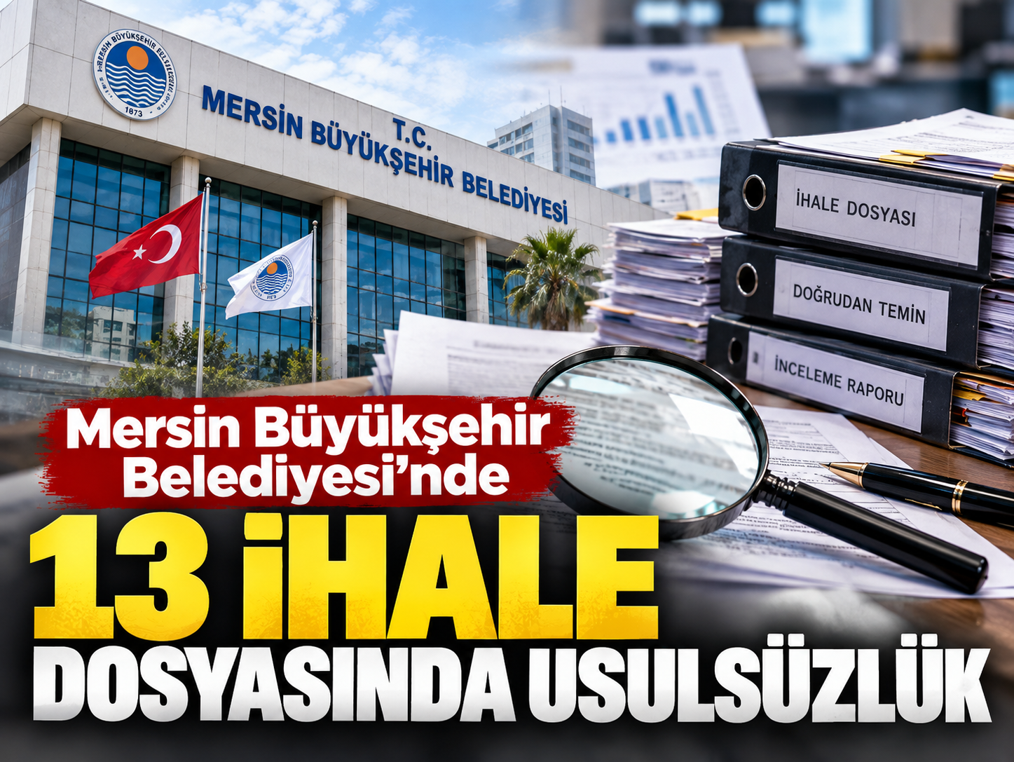 Mersin Büyükşehir Belediyesi'nde 13 ihale dosyasında usulsüzlük