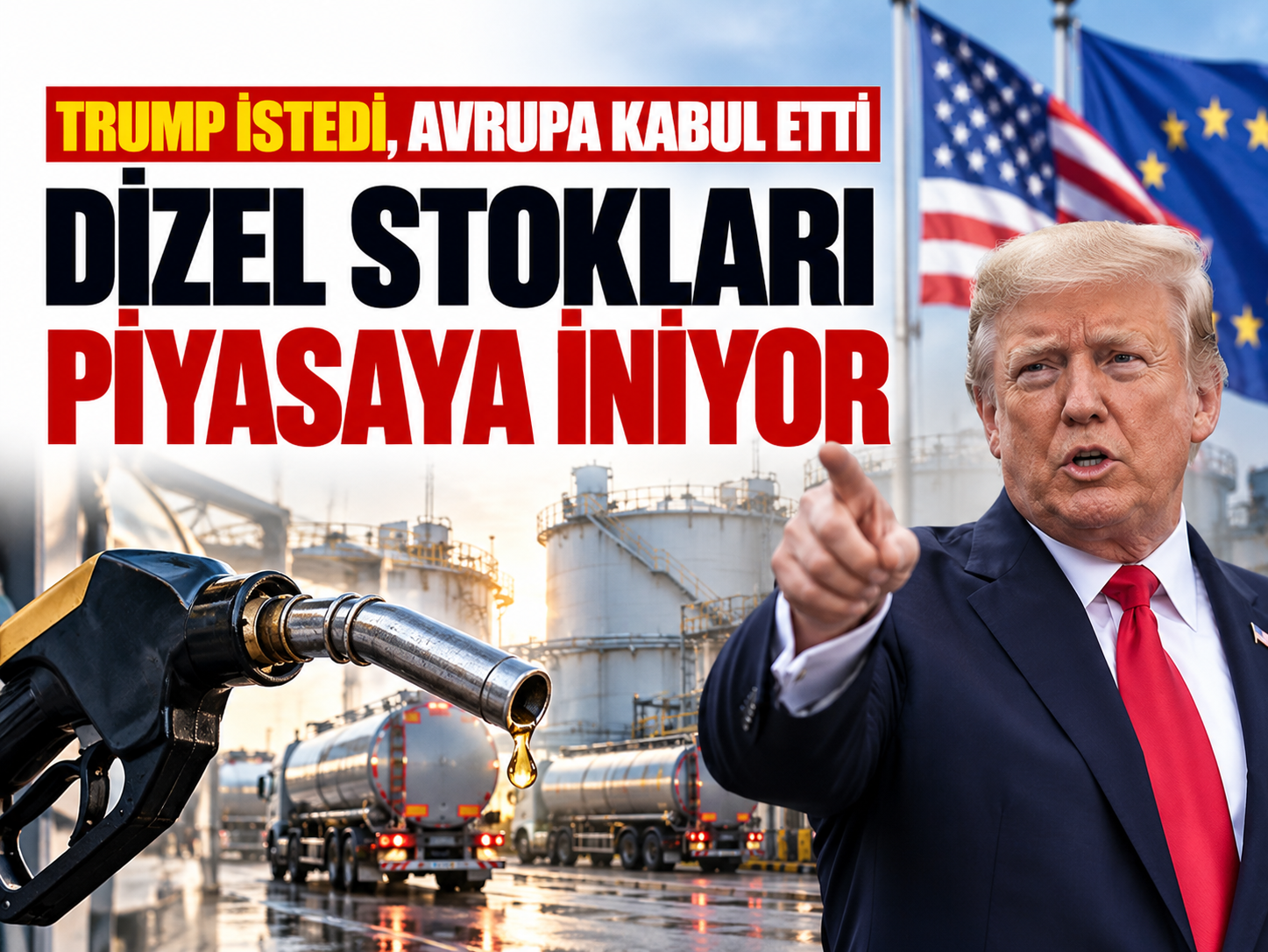 Trump: Avrupa dizel stoklarının büyük miktarını piyasaya sürecek
