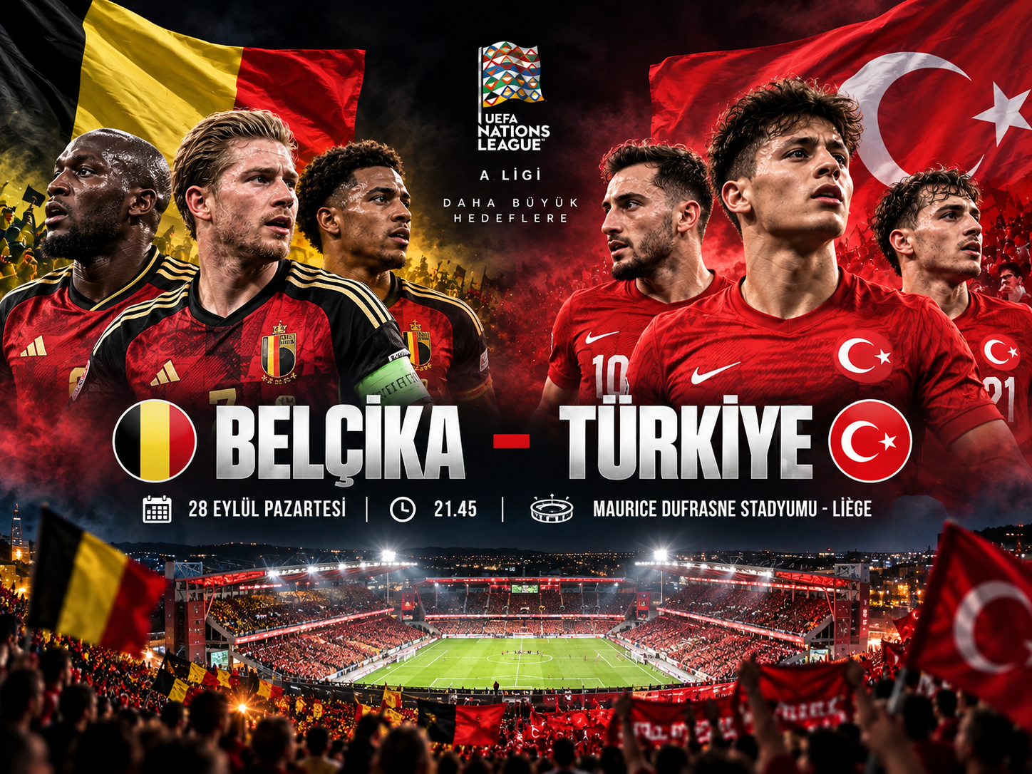 Türkiye için ya tamam ya devam gecesi! Belçika maçı başladı