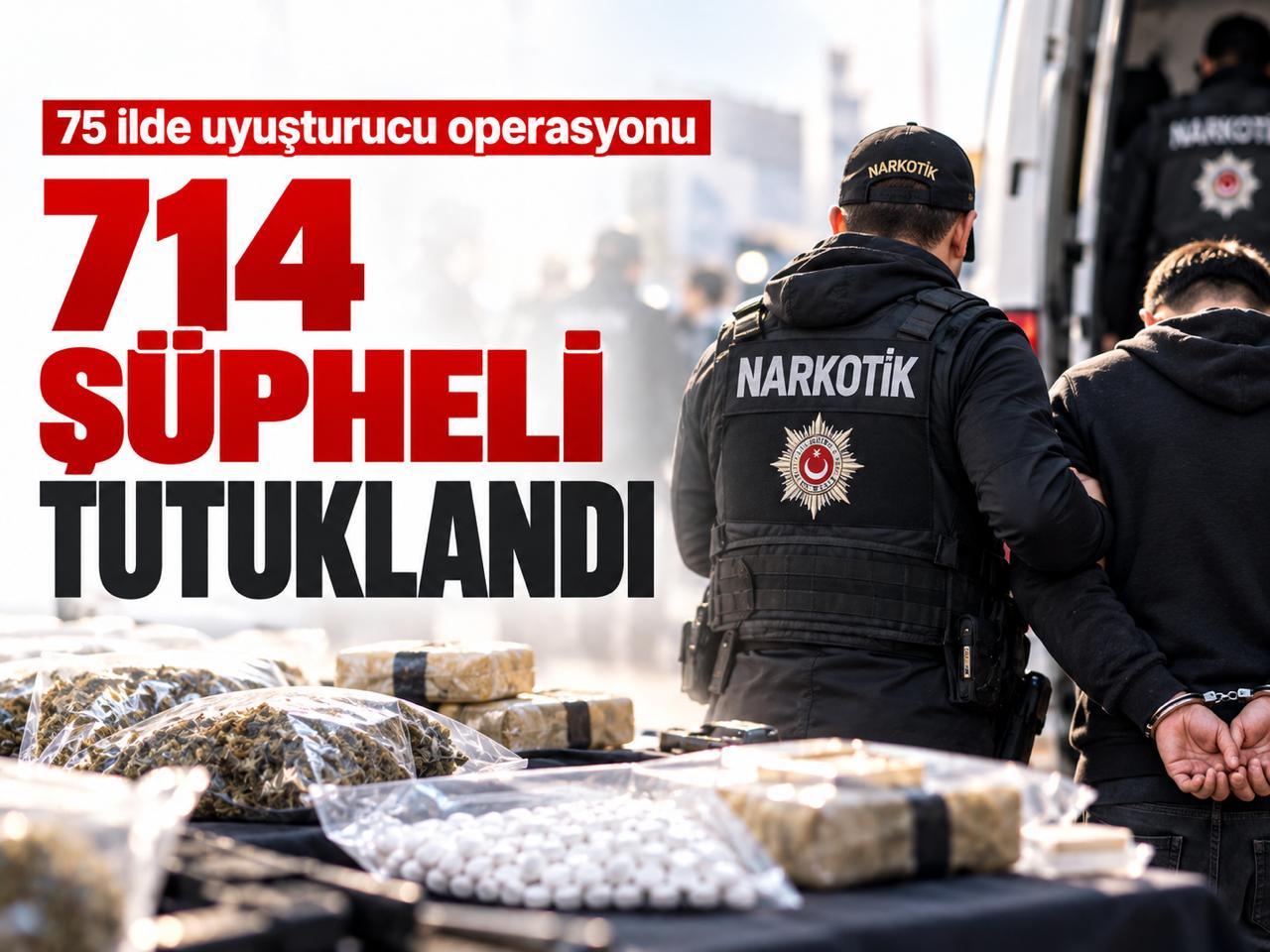 75 ilde uyuşturucu operasyonu: 714 şüpheli tutuklandı