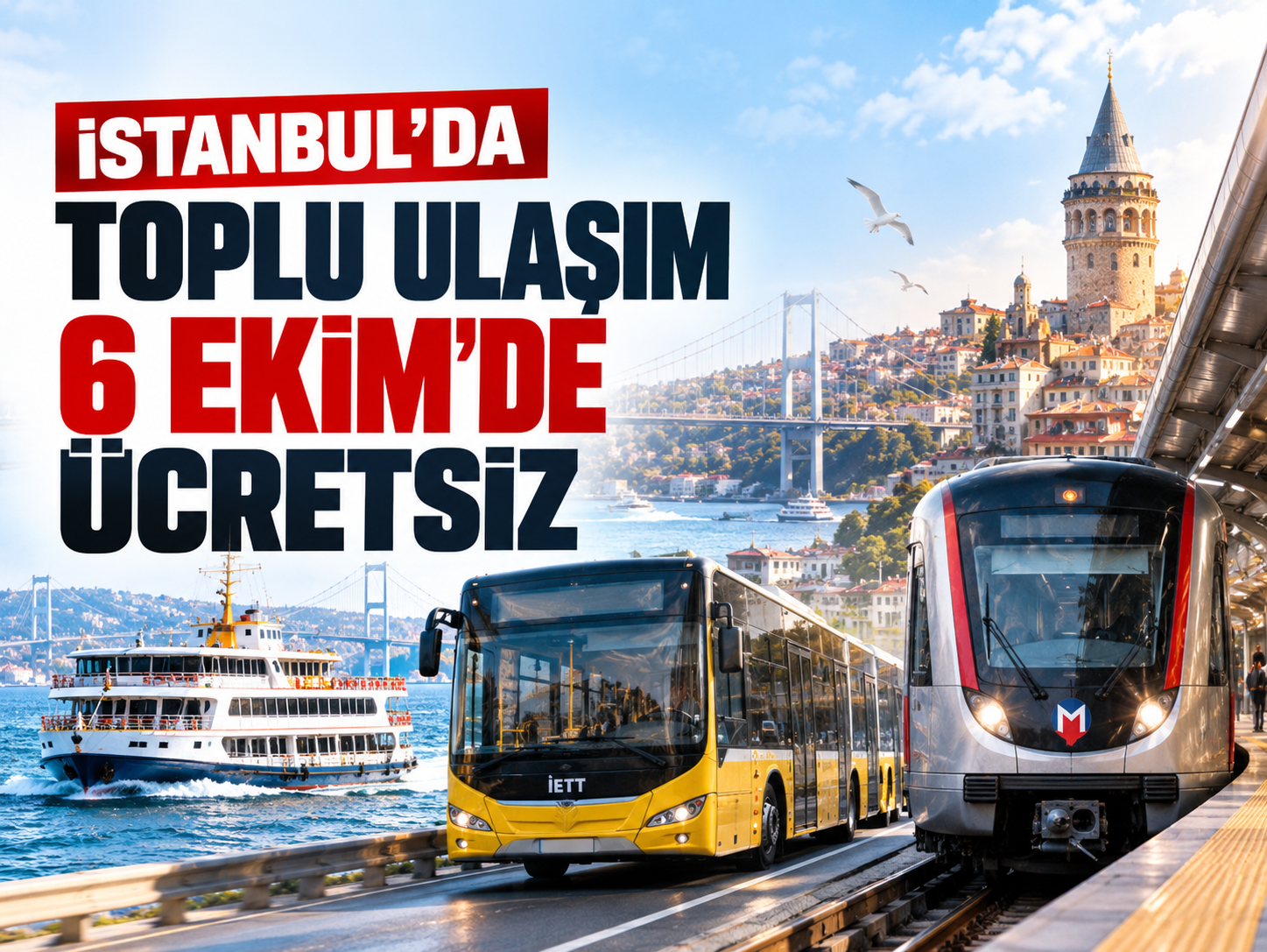 İstanbul’da ulaşım 6 Ekim’de ücretsiz: İşte kapsama giren hatlar