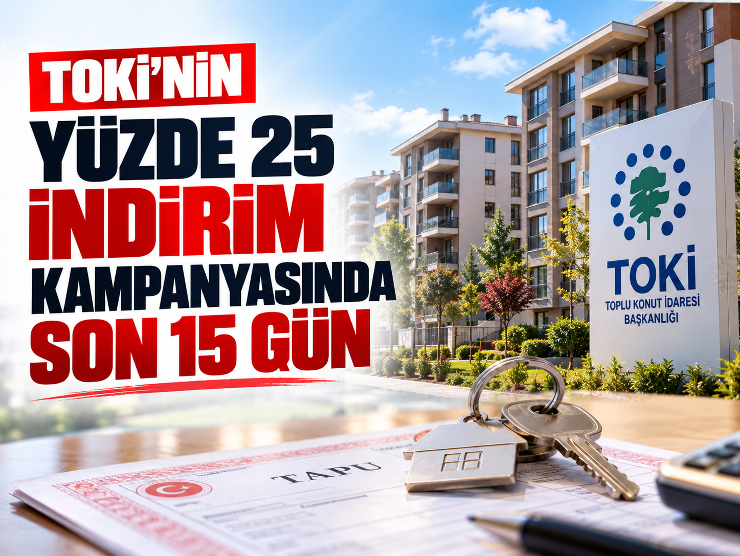 TOKİ’den yüzde 25 indirim fırsatı: Son tarih 19 Ekim