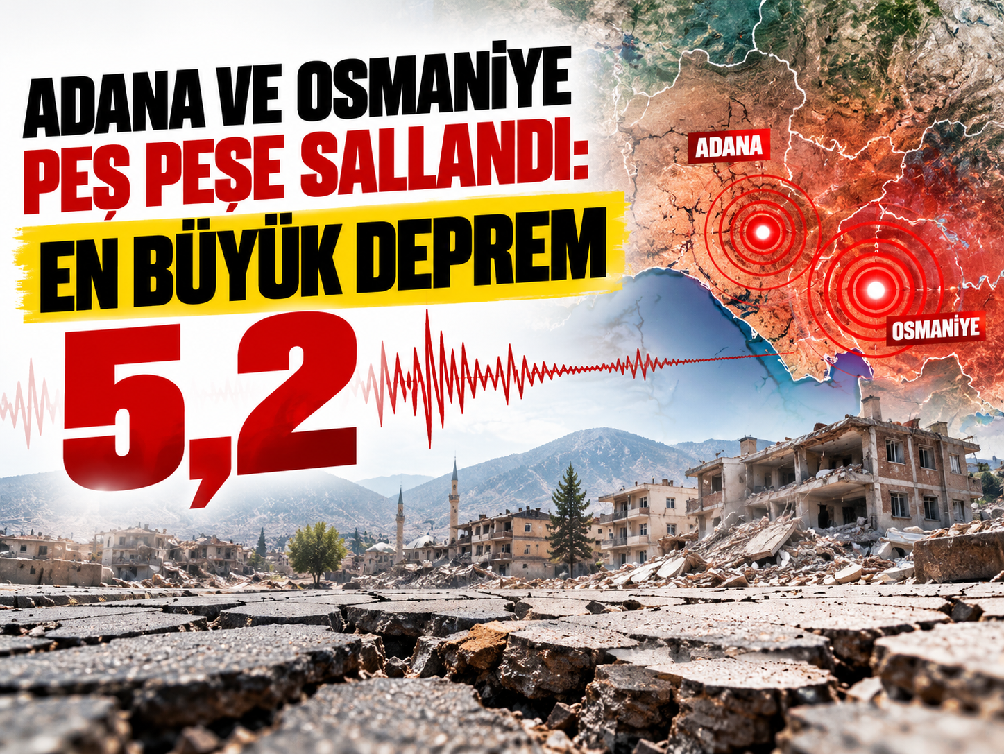 Adana'da ve çevre illerde hissedilen deprem meydana geldi