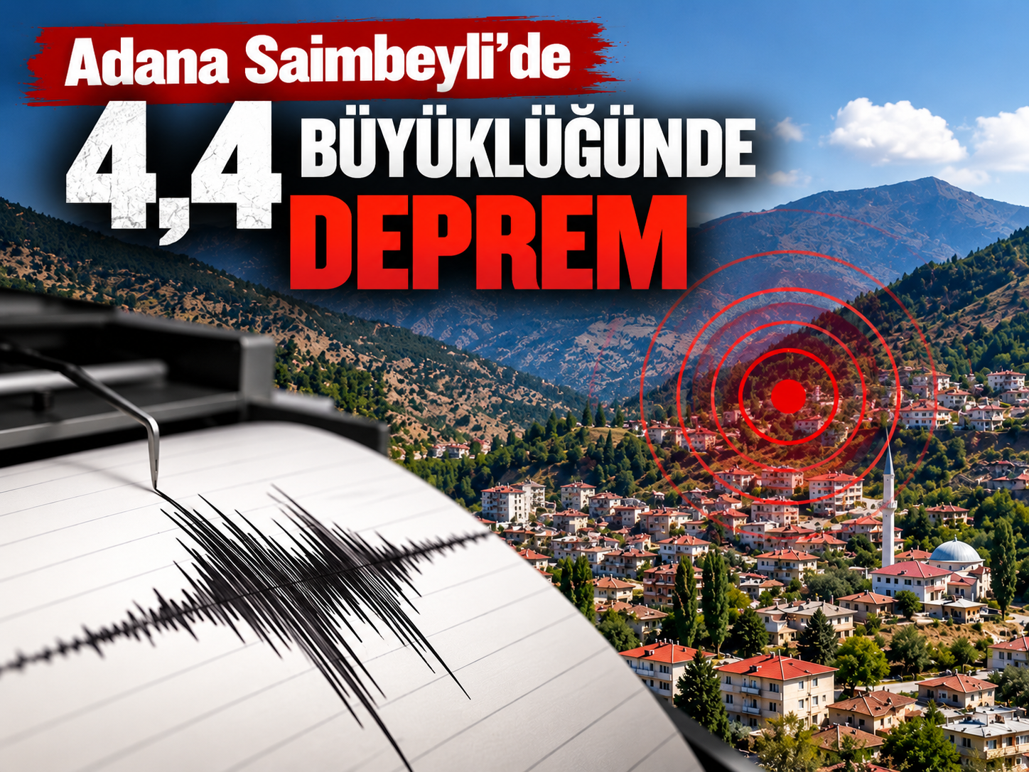 Adana Saimbeyli'de 4,4 büyüklüğünde deprem