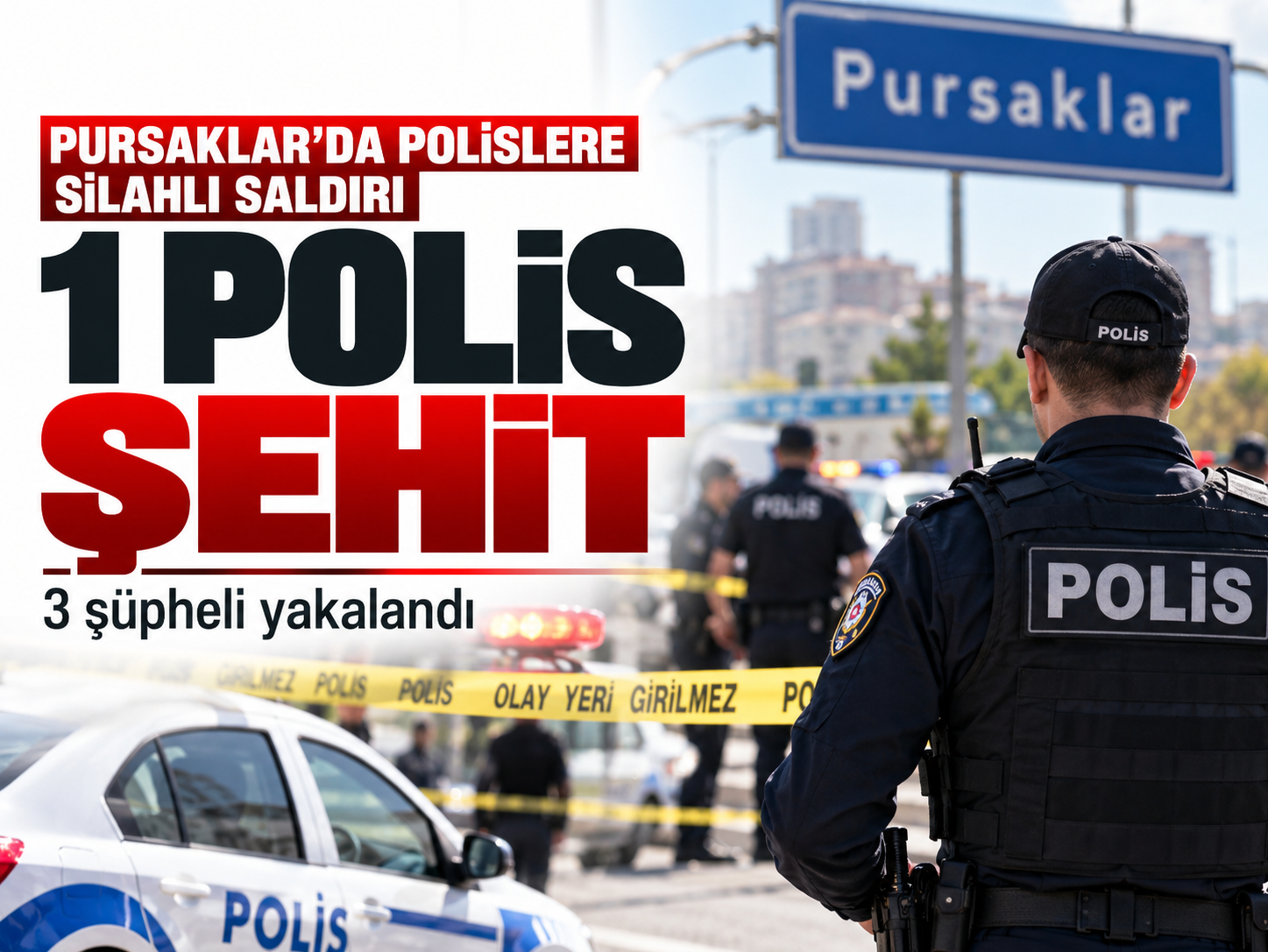 Pursaklar'da polislere silahlı saldırı: 1 polis şehit