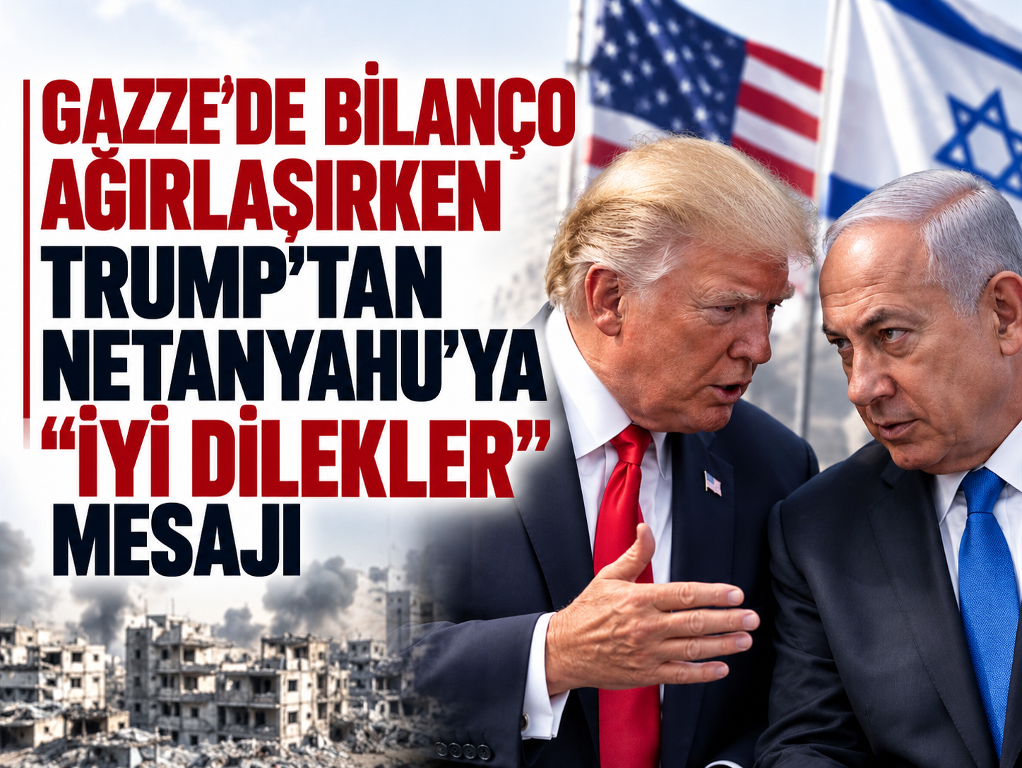 Gazze’de bilanço ağırlaşırken Trump’tan Netanyahu’ya “iyi dilekler” mesajı