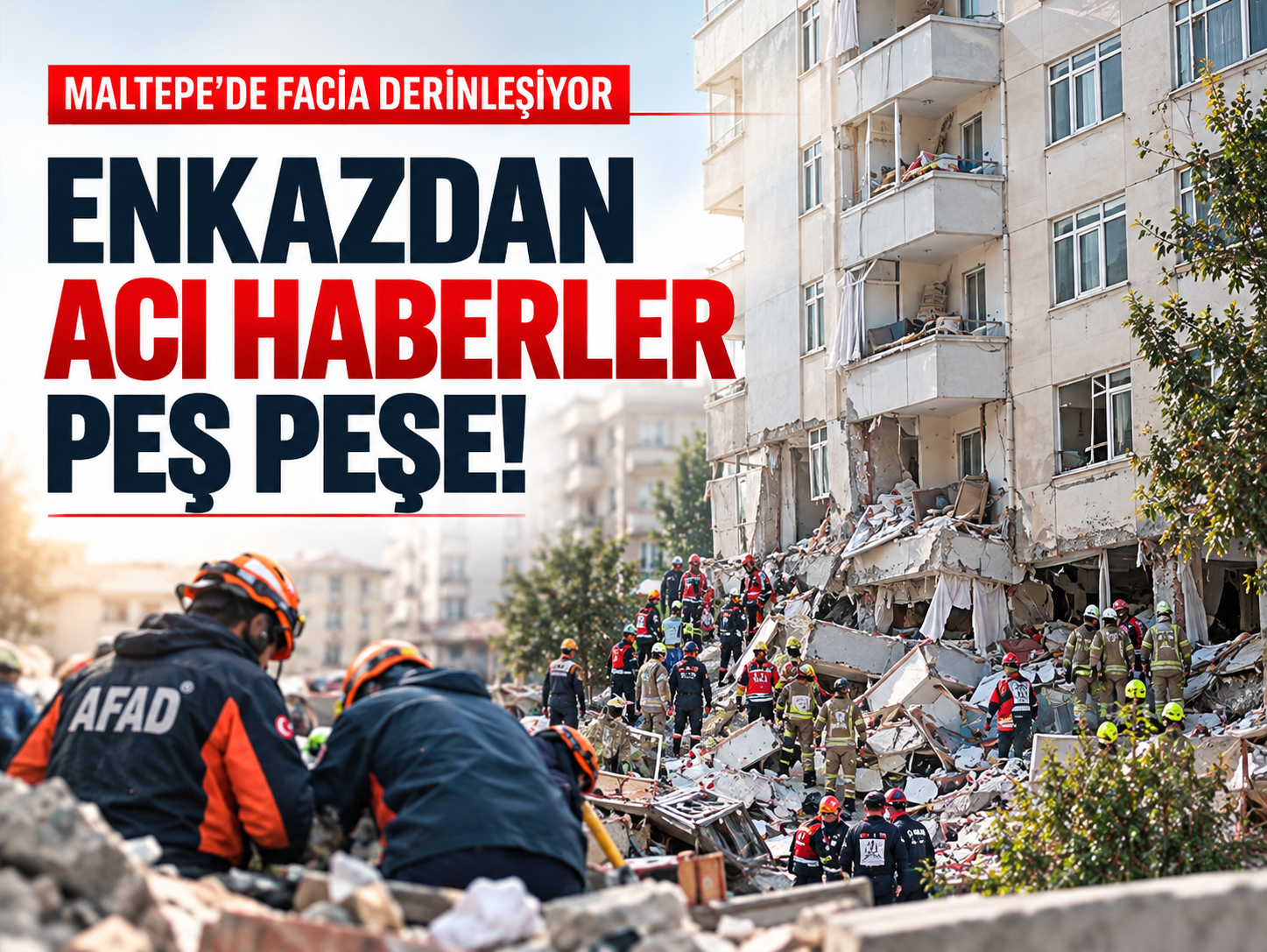 Maltepe'de enkazdan kahreden haber! Bilanço ağırlaşıyor